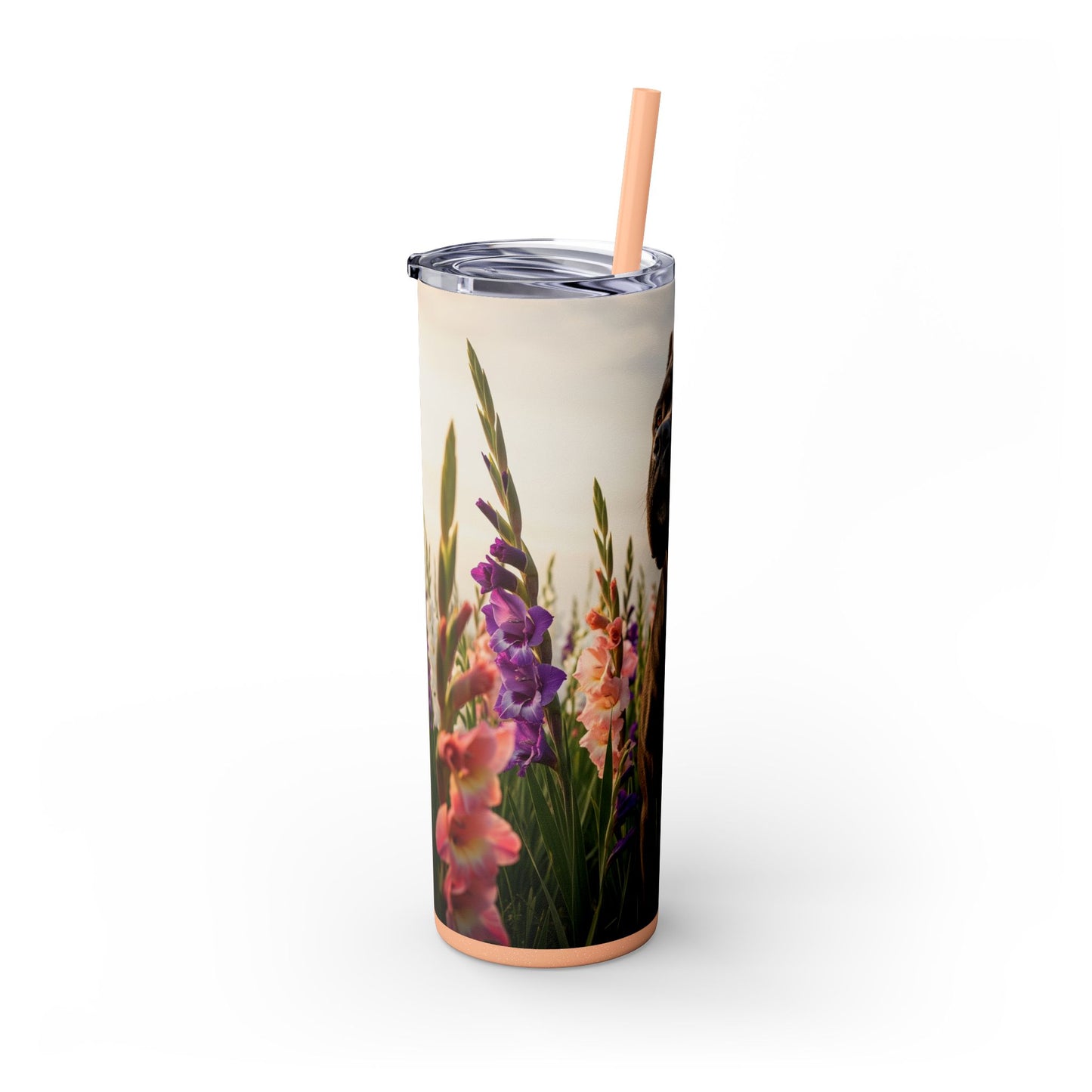 Cane Corso Skinny Tumbler with Straw, 20oz