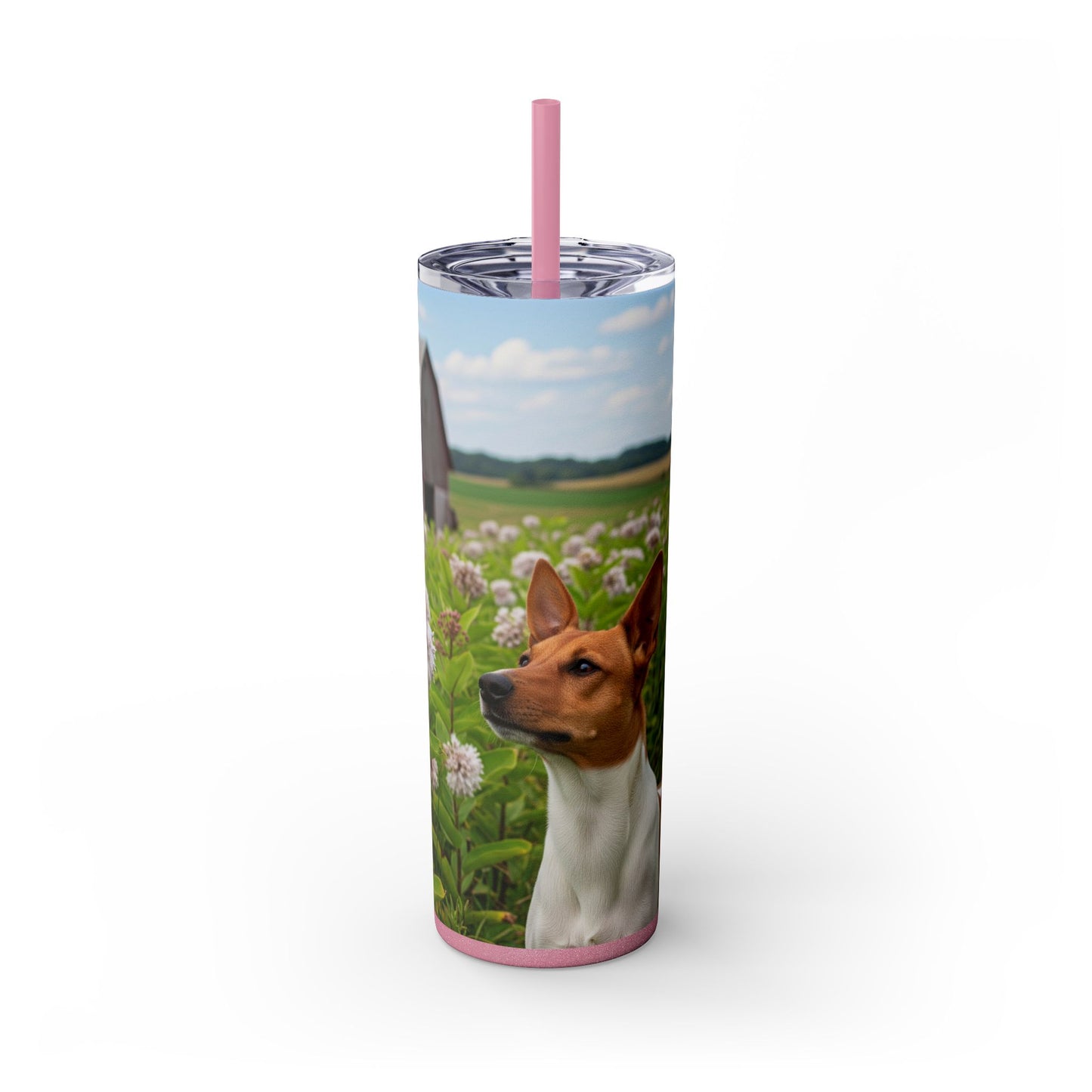 Rat Terrier Tumbler with Straw, 20oz