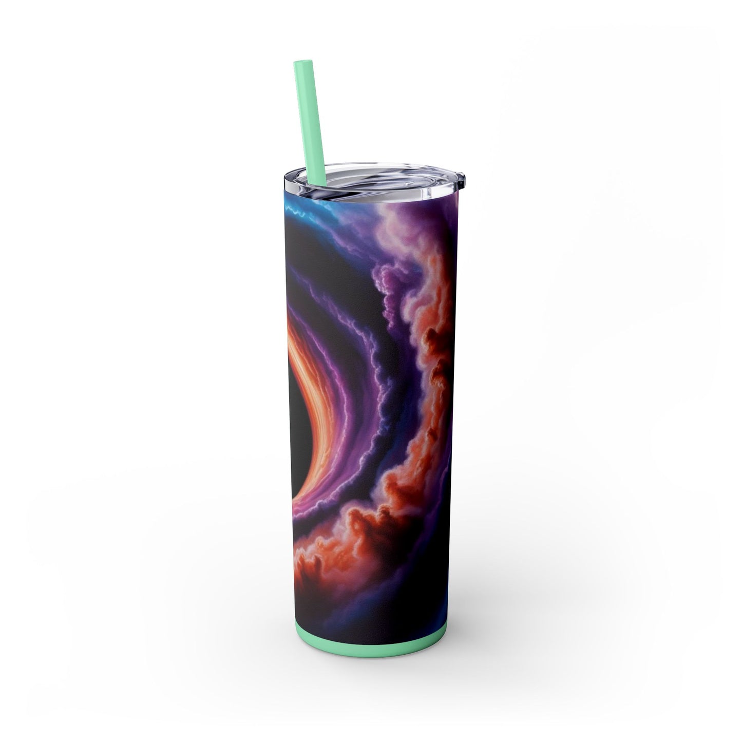Optical Illusion Skinny Tumbler with Straw, 20oz