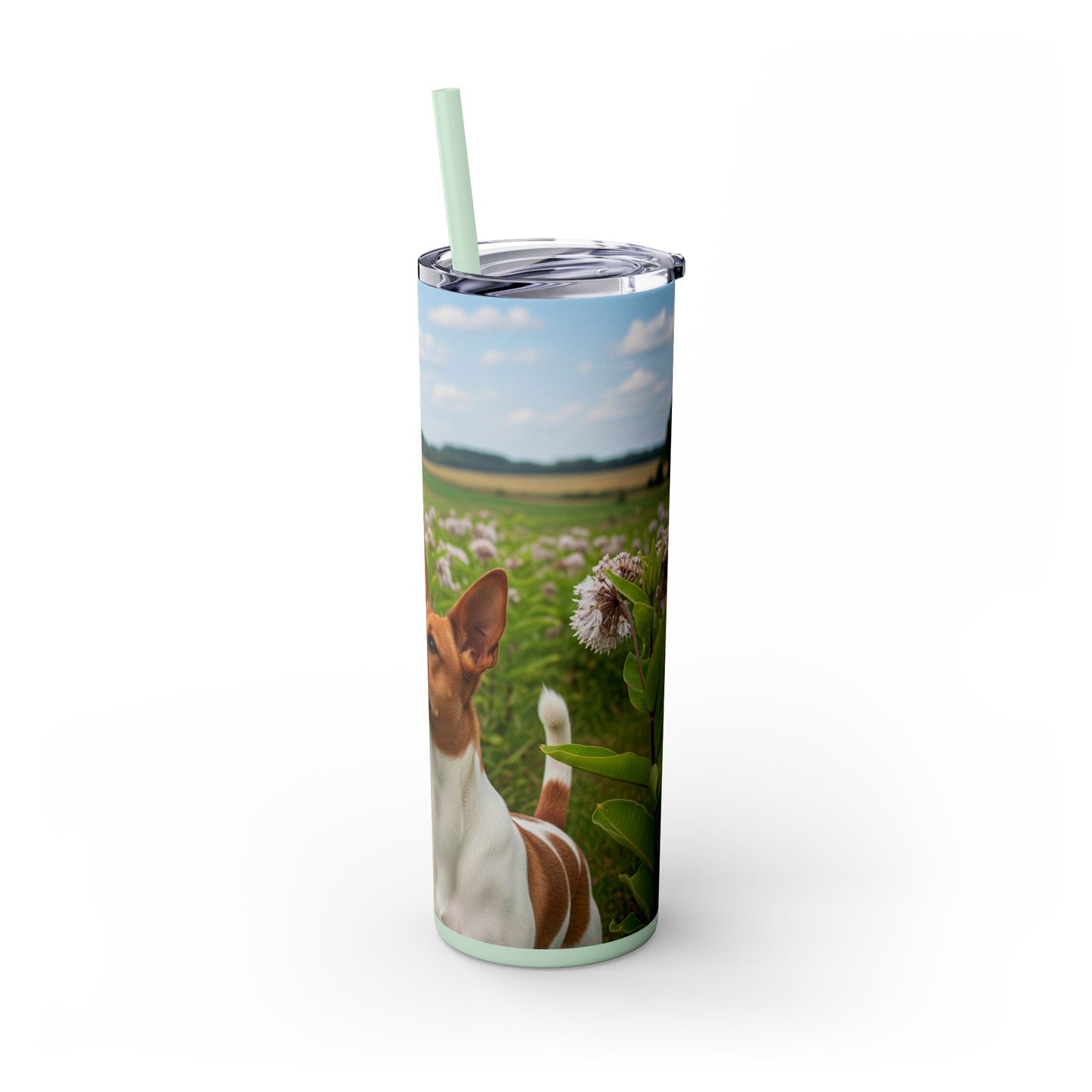 Rat Terrier Tumbler with Straw, 20oz
