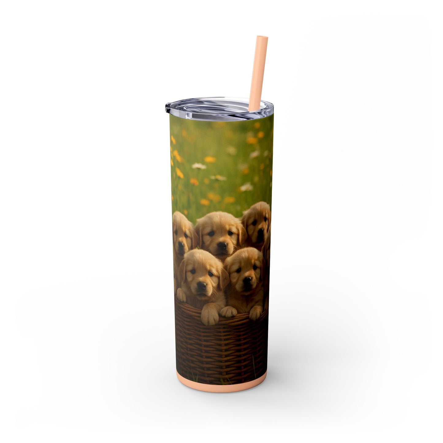 Golden Retriever puppies Tumbler with Straw, 20oz