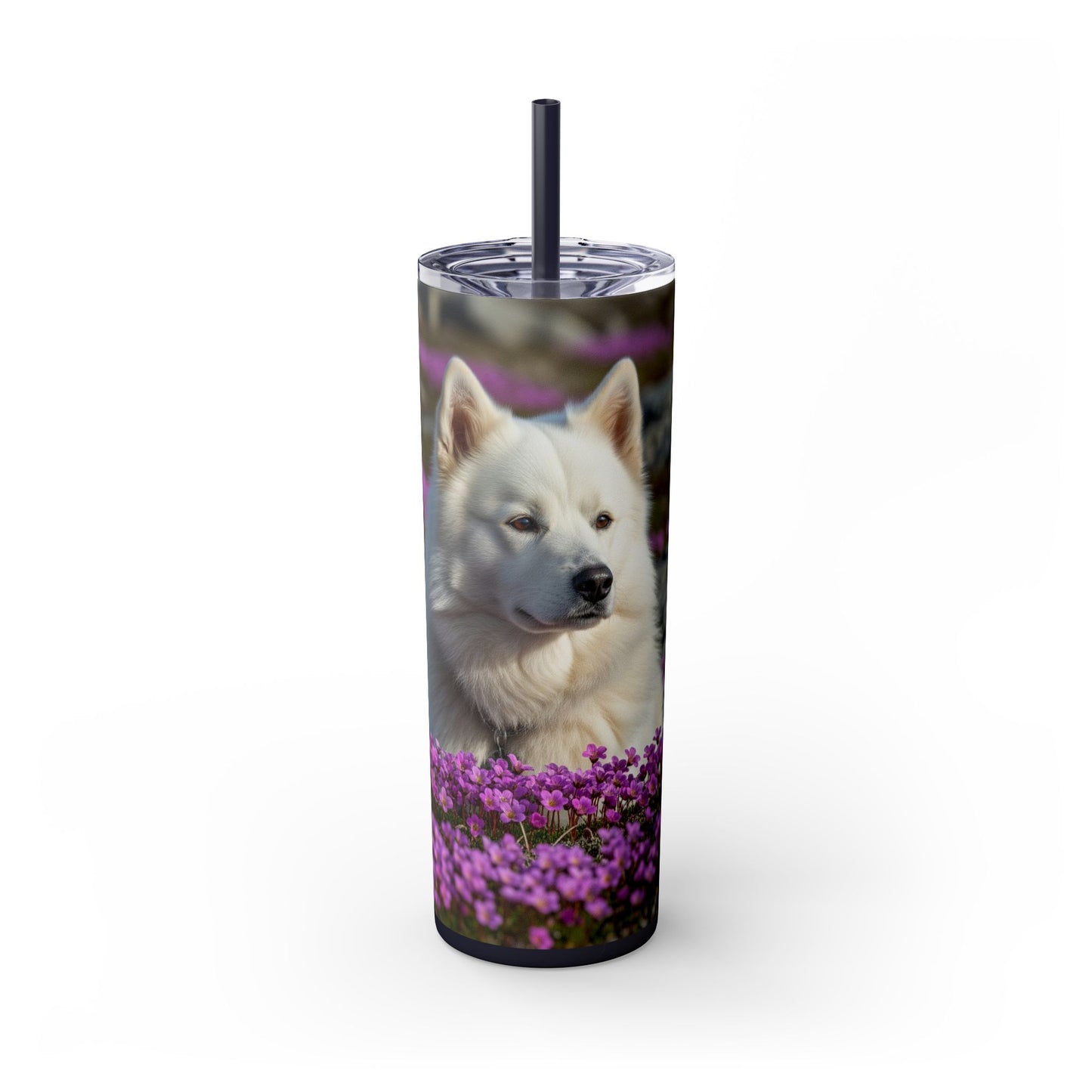 Canadian Eskimo Dog Tumbler with Straw, 20oz