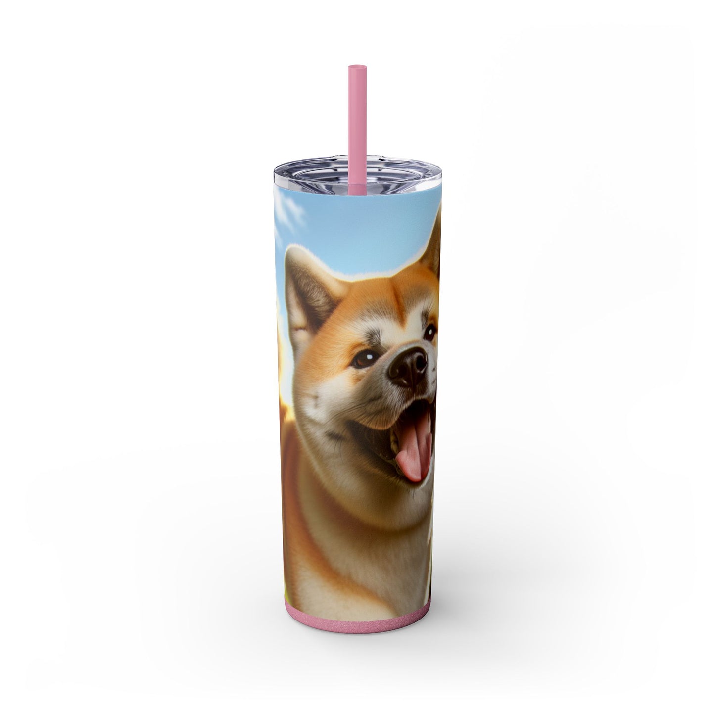Akita Skinny Tumbler with Straw, 20oz