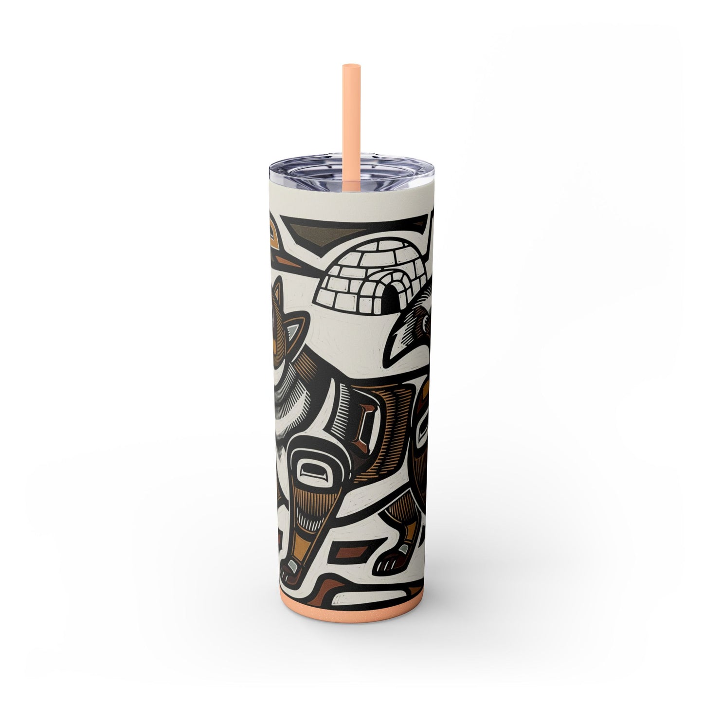 Canadian Eskimo Dog Tumbler with Straw, 20oz