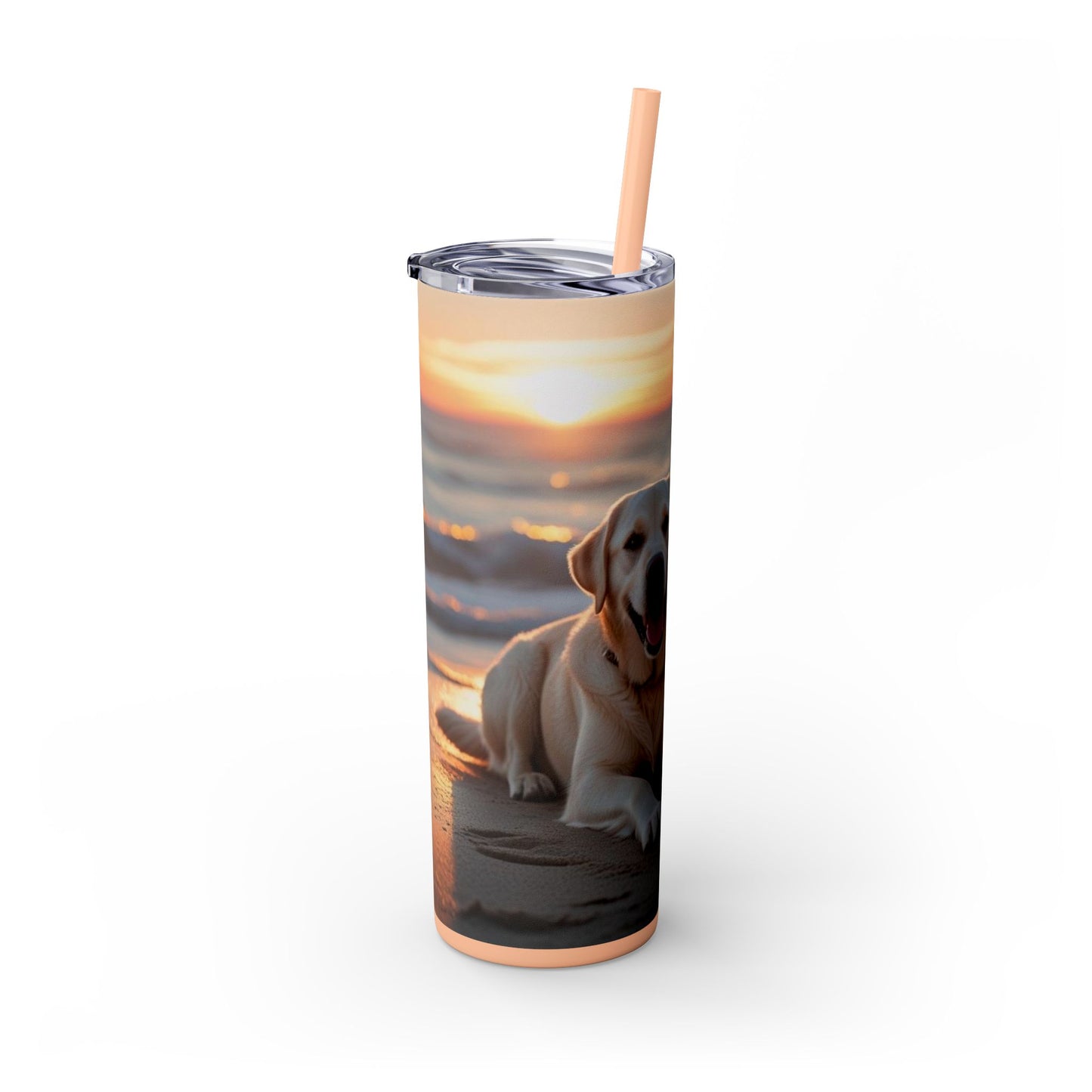 Labrador Retriever Love Skinny Tumbler with Straw, 20oz