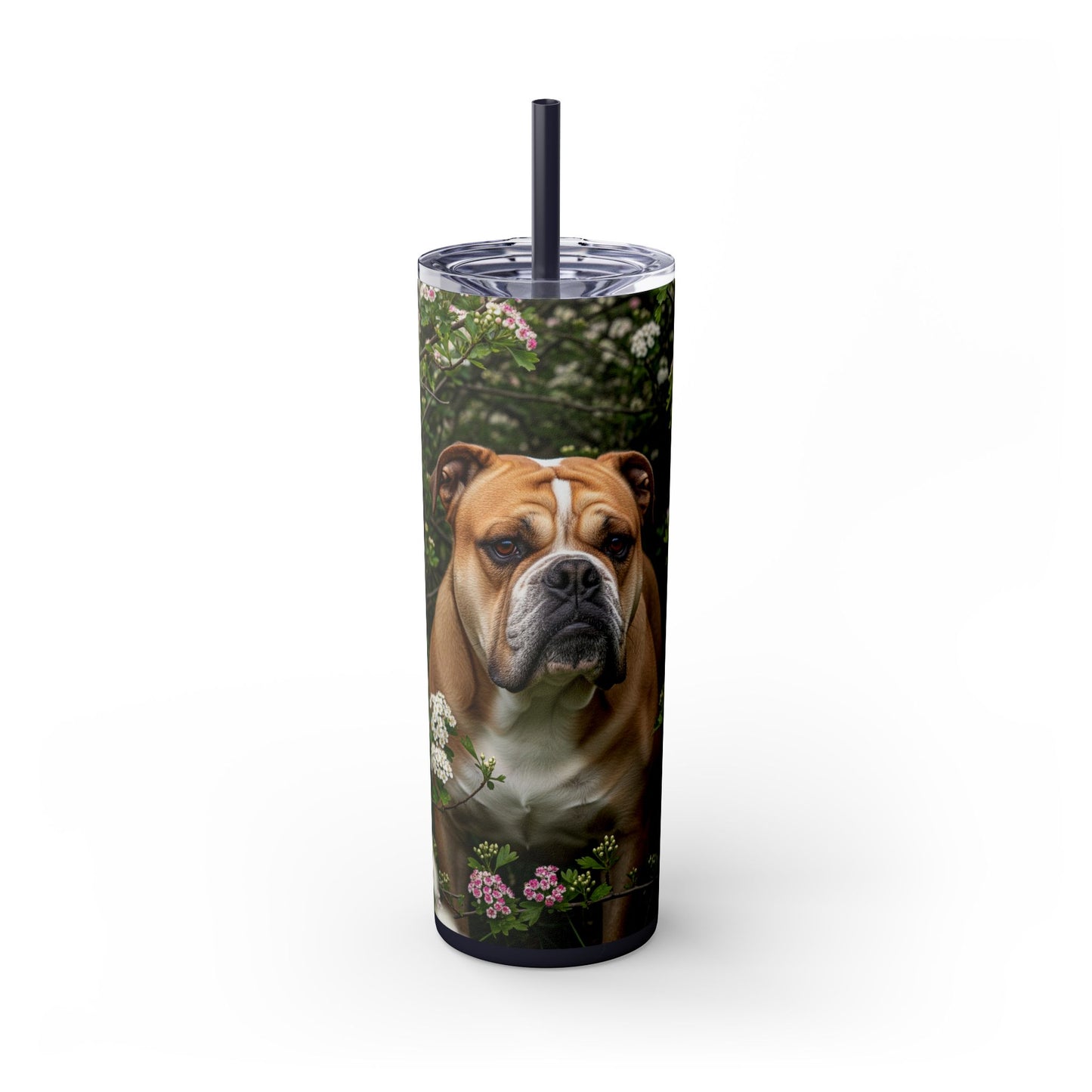 Olde English Bulldogge Tumbler with Straw, 20oz