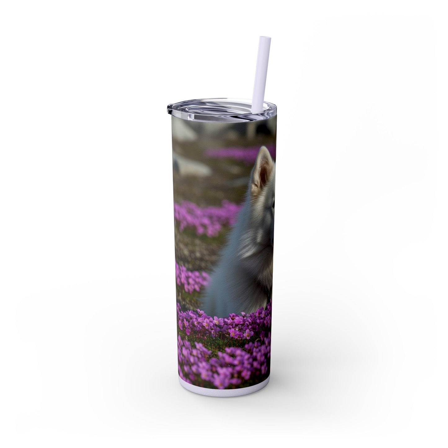 Canadian Eskimo Dog Tumbler with Straw, 20oz