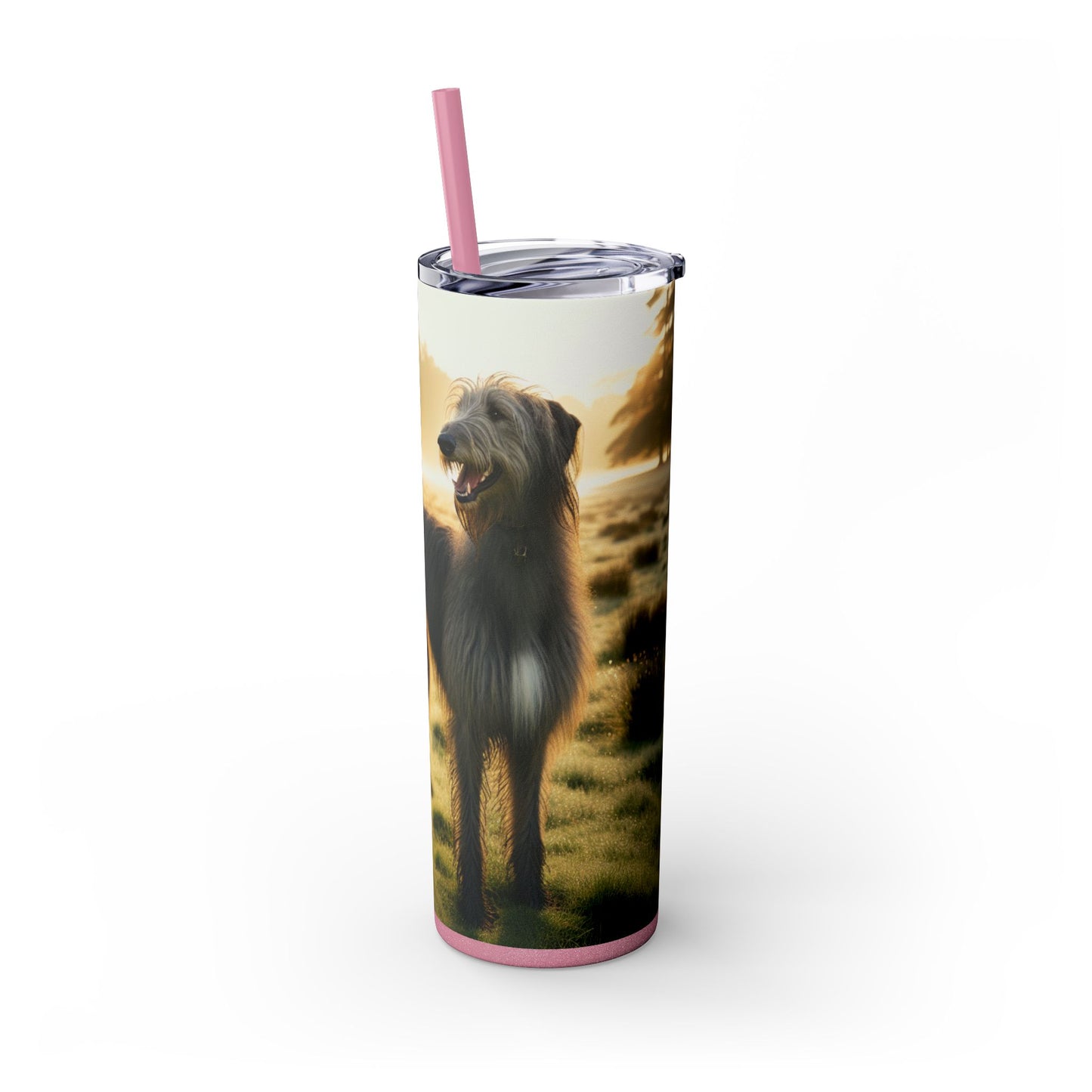 Scottish Deerhound Tumbler with Straw, 20oz