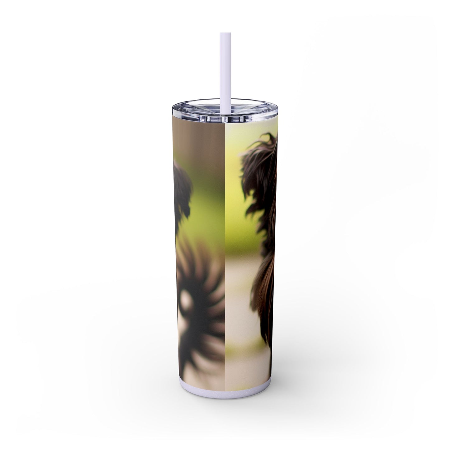 Affenpinscher Skinny Tumbler with Straw, 20oz