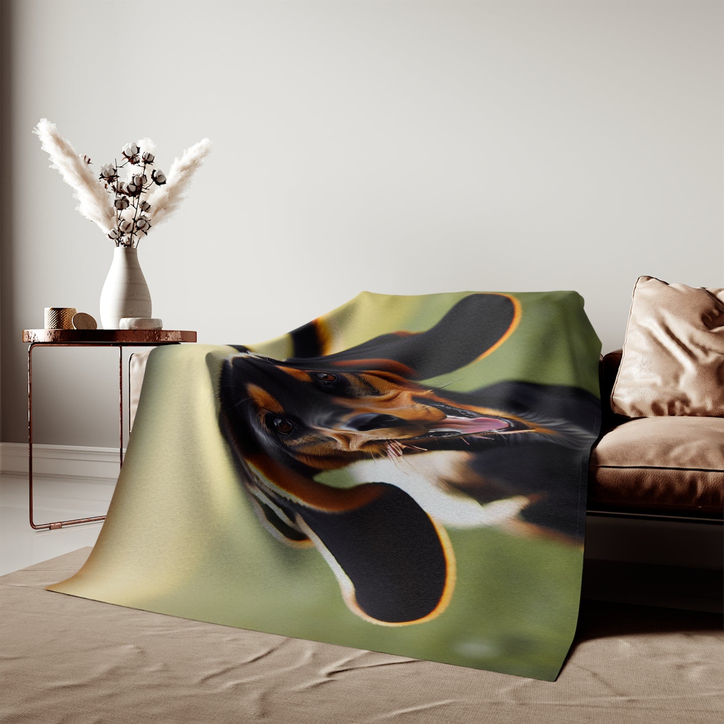 Black and Tan Coonhound Sweatshirt Blanket