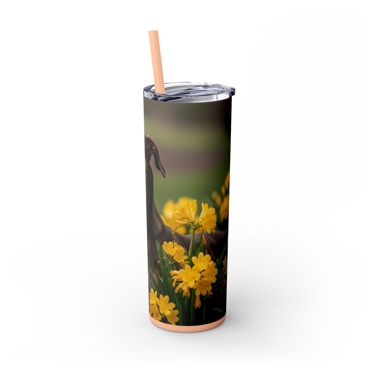 Sloughi Skinny Tumbler with Straw, 20oz