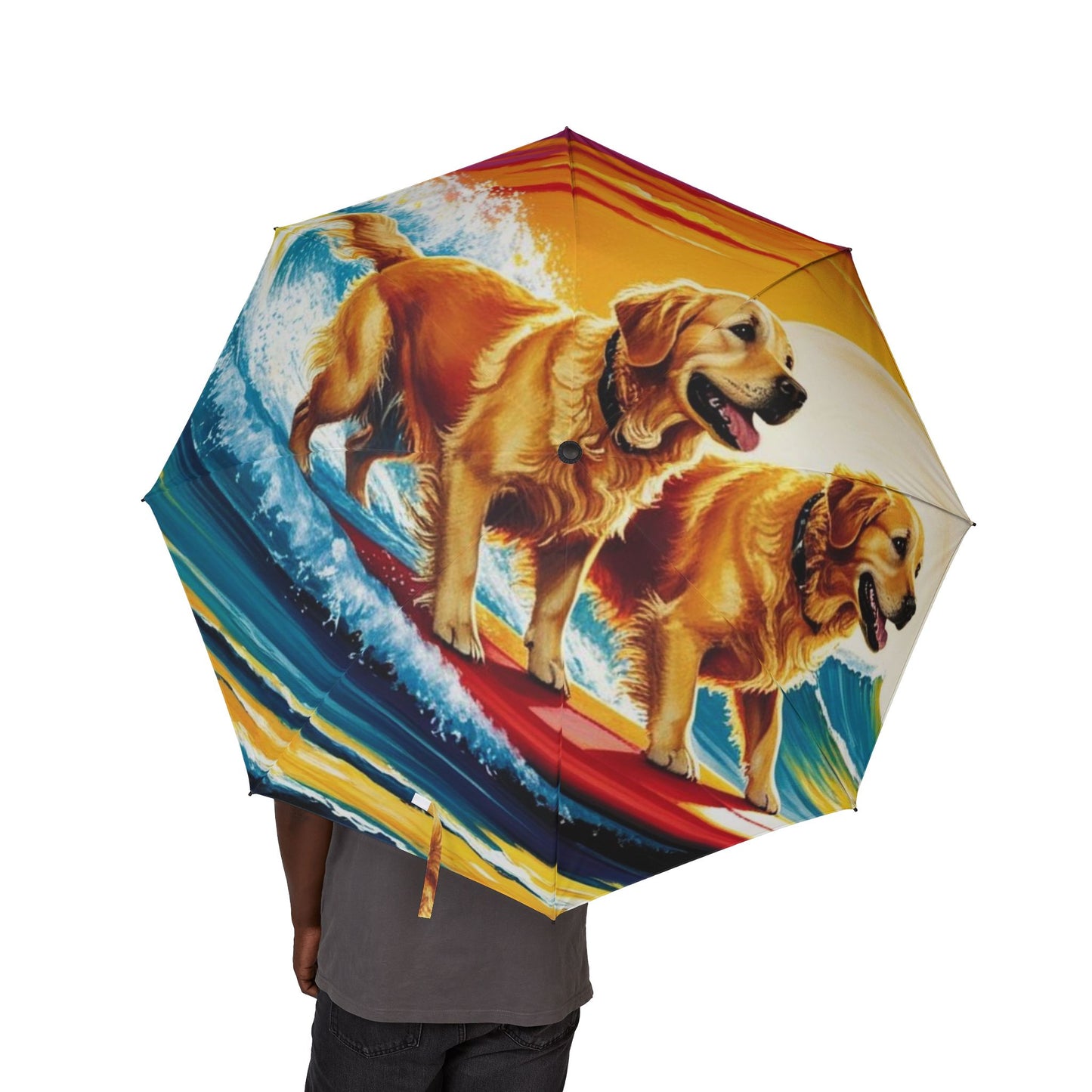 Surf Dogs Semi-Automatic Foldable Umbrella