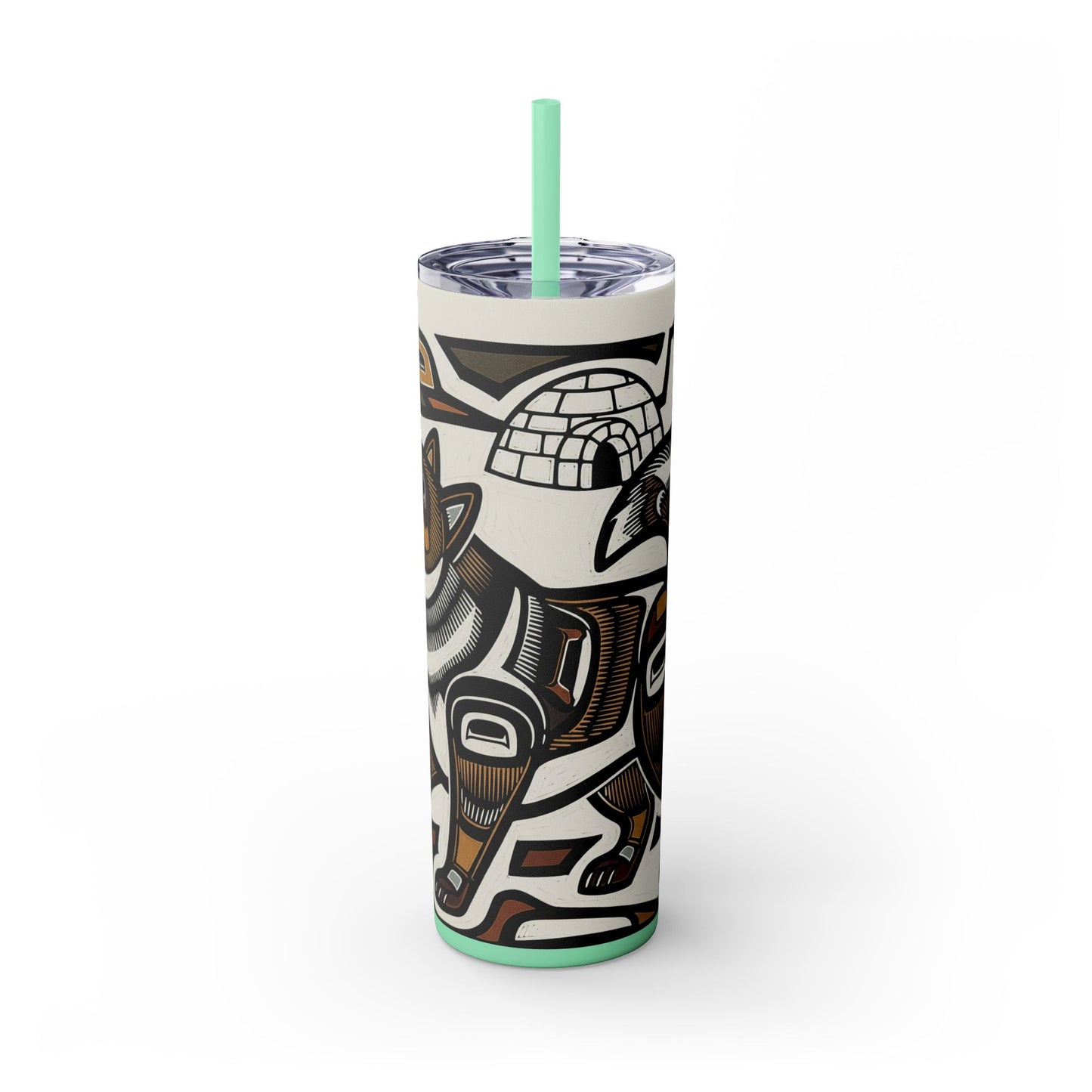 Canadian Eskimo Dog Tumbler with Straw, 20oz