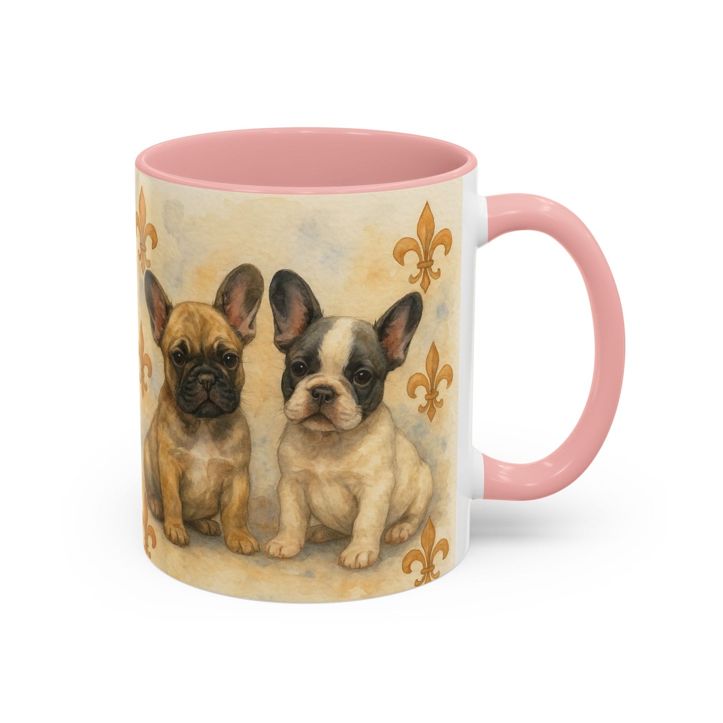 French Bulldog puppies Accent Coffee Mug - Perfect Gift for Dog Lovers