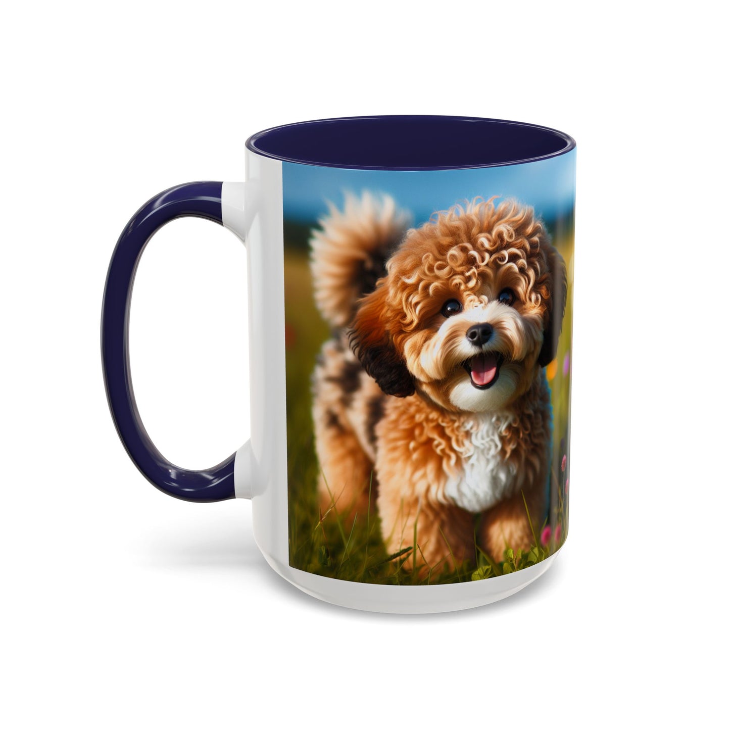 Russkaya Tsvetnaya Bolonka Accent Coffee Mug - Perfect Gift for Dog Lovers
