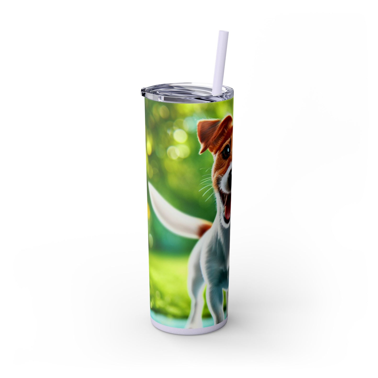 Jack Russell Terrier Tumbler with Straw, 20oz