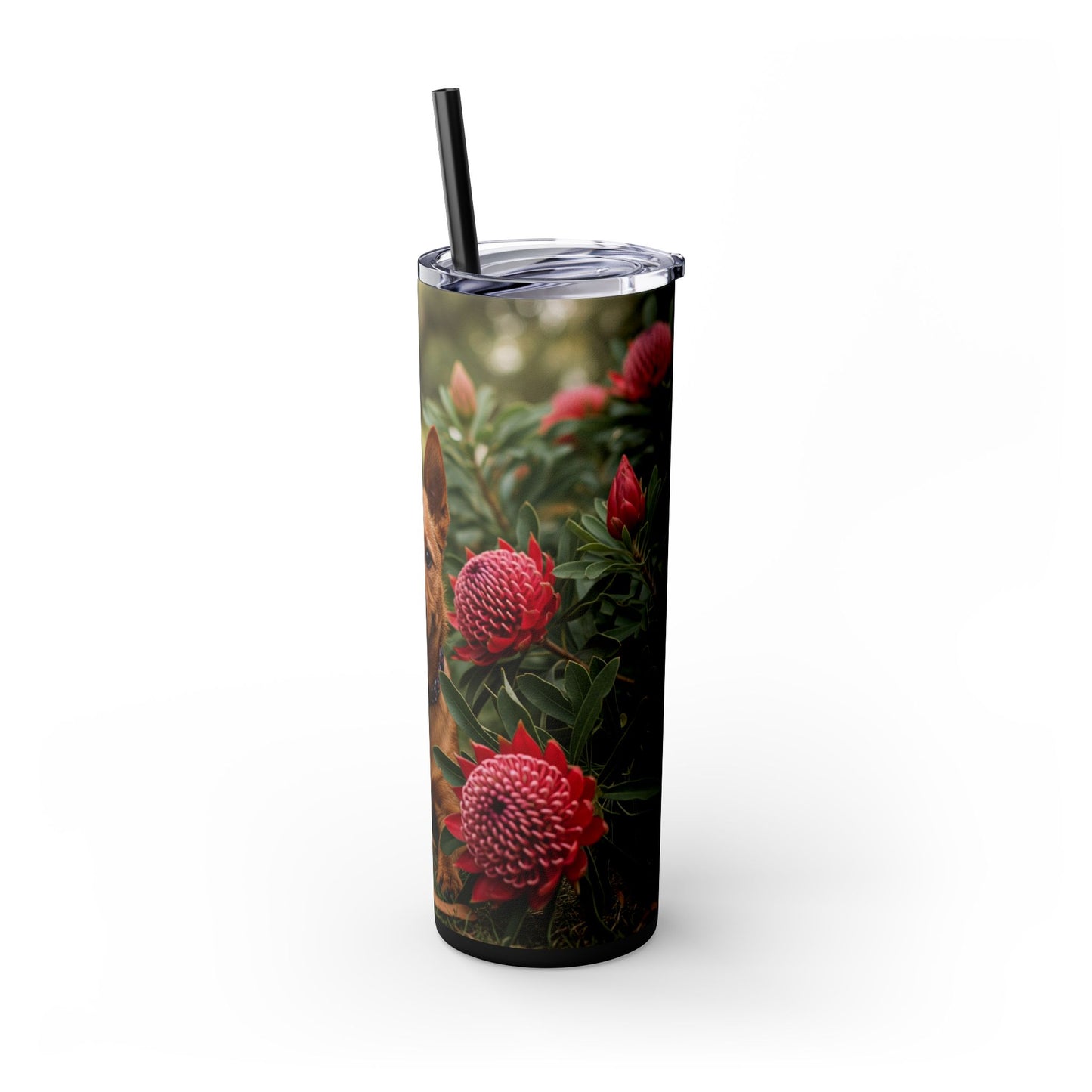 Australian Terrier Skinny Tumbler with Straw, 20oz