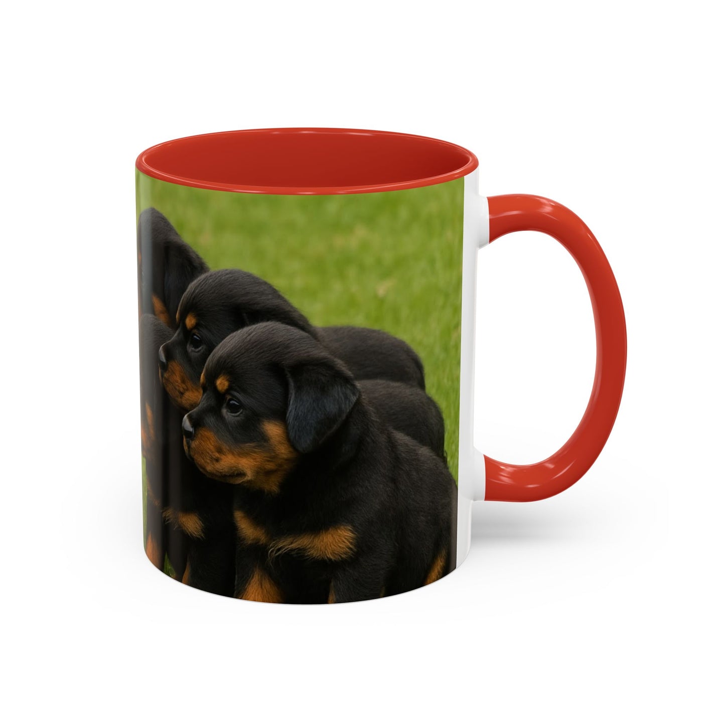 Rottweiler puppies Accent Coffee Mug - Perfect Gift for Dog Lovers
