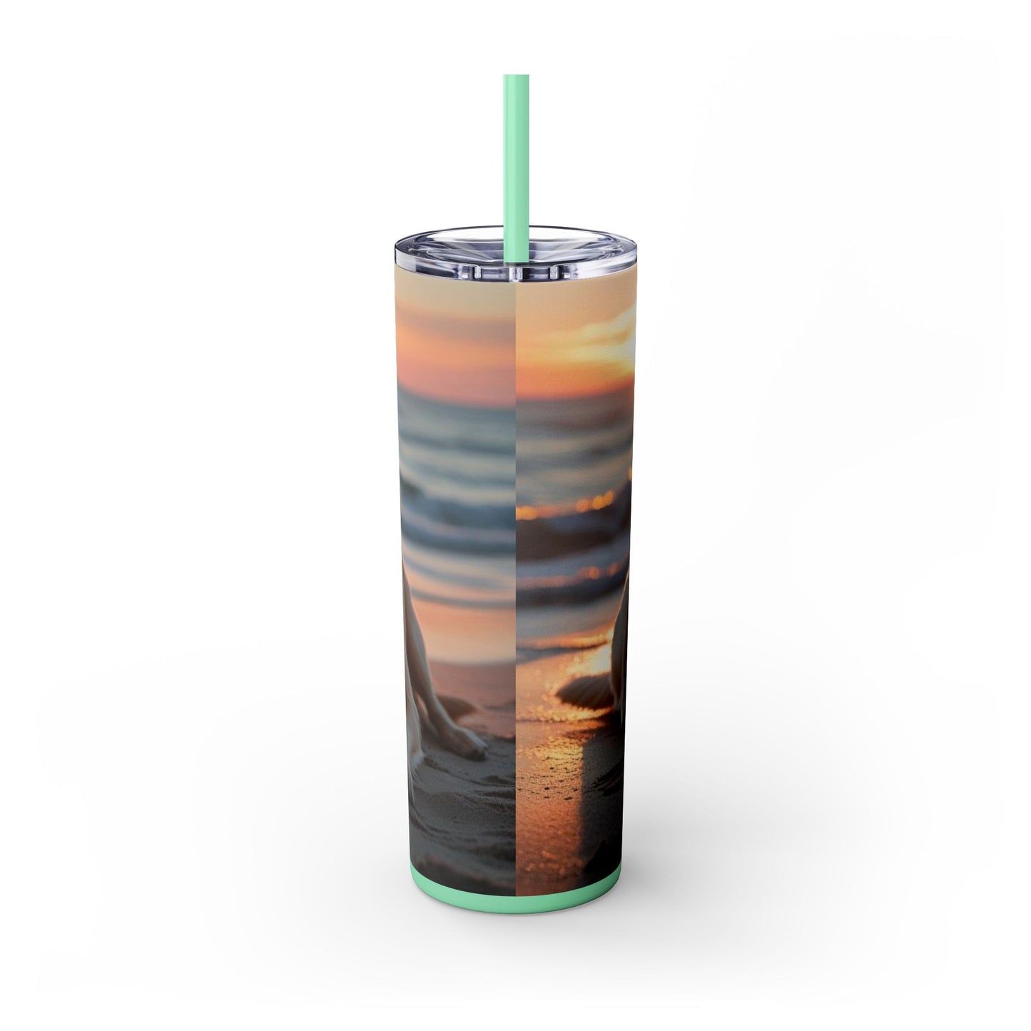 Labrador Retriever Love Skinny Tumbler with Straw, 20oz
