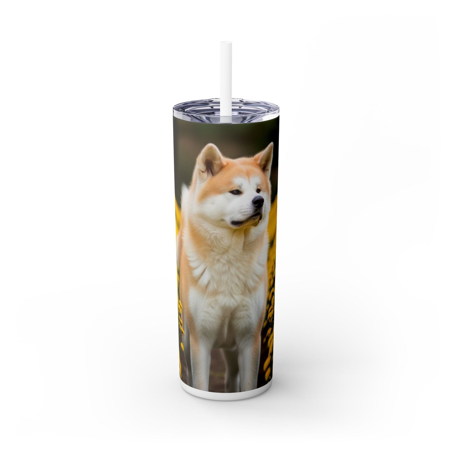 Japanese Akitainu Tumbler with Straw, 20oz