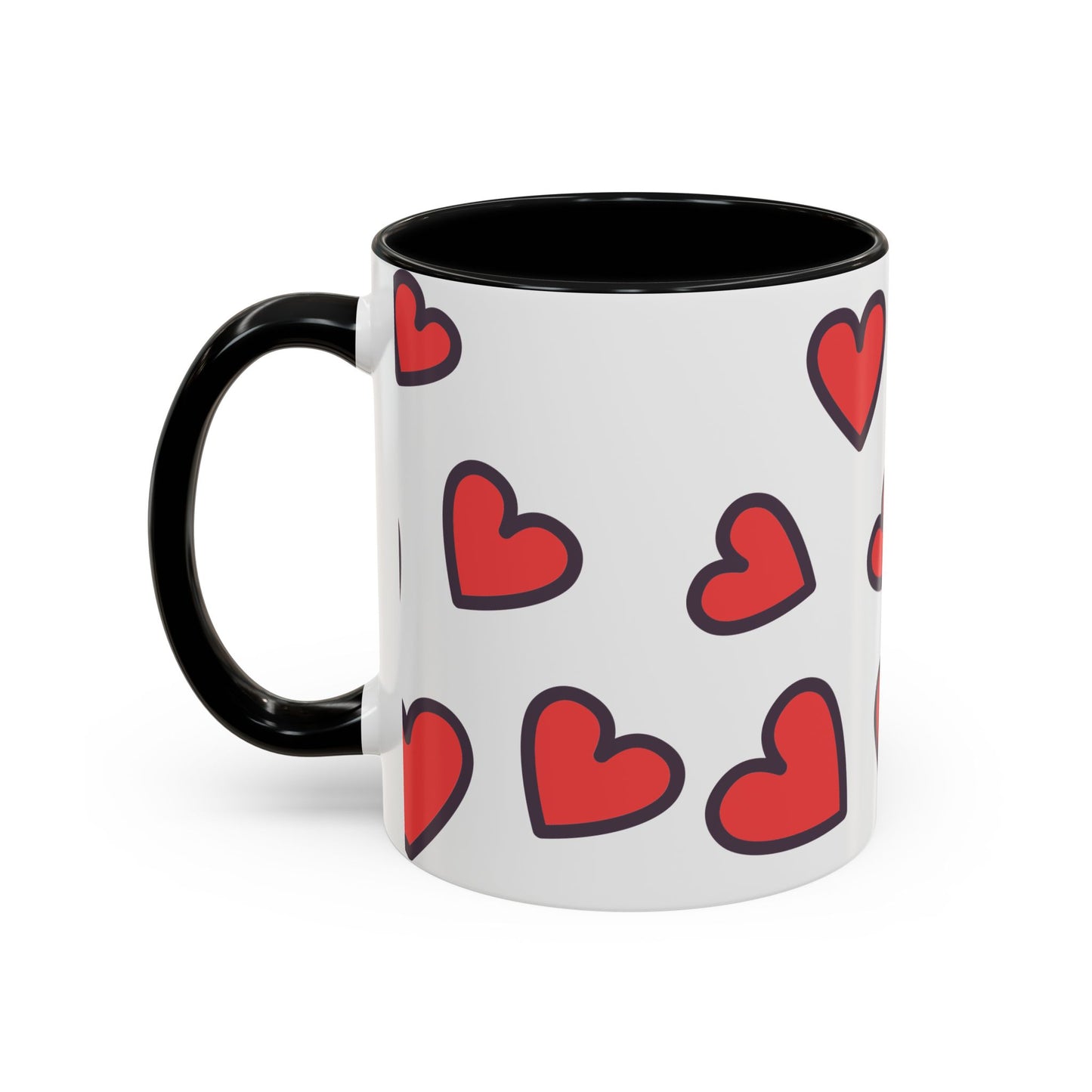 Hearts Accent Coffee Mug - Perfect Gift for Dog Lovers