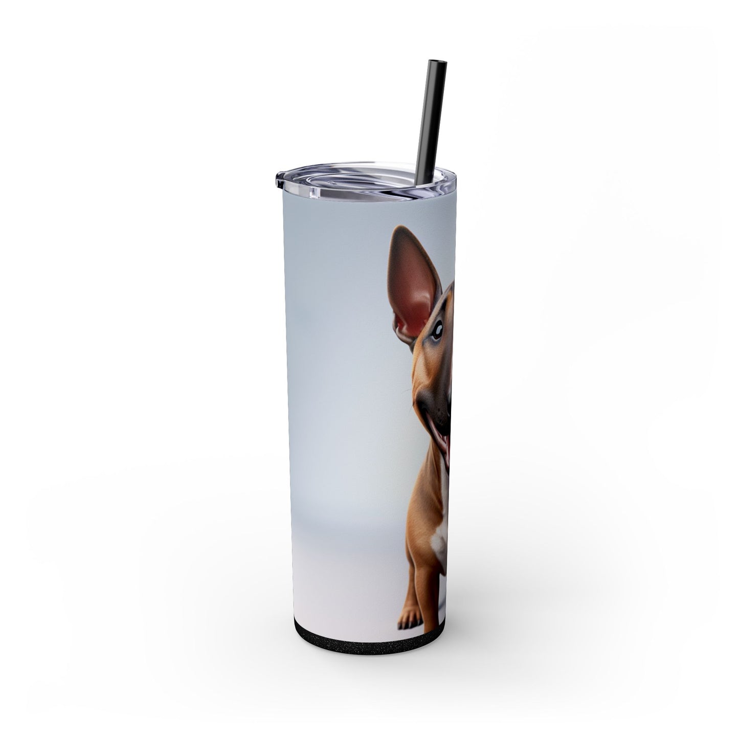 Miniature Bull Terrier Tumbler with Straw, 20oz