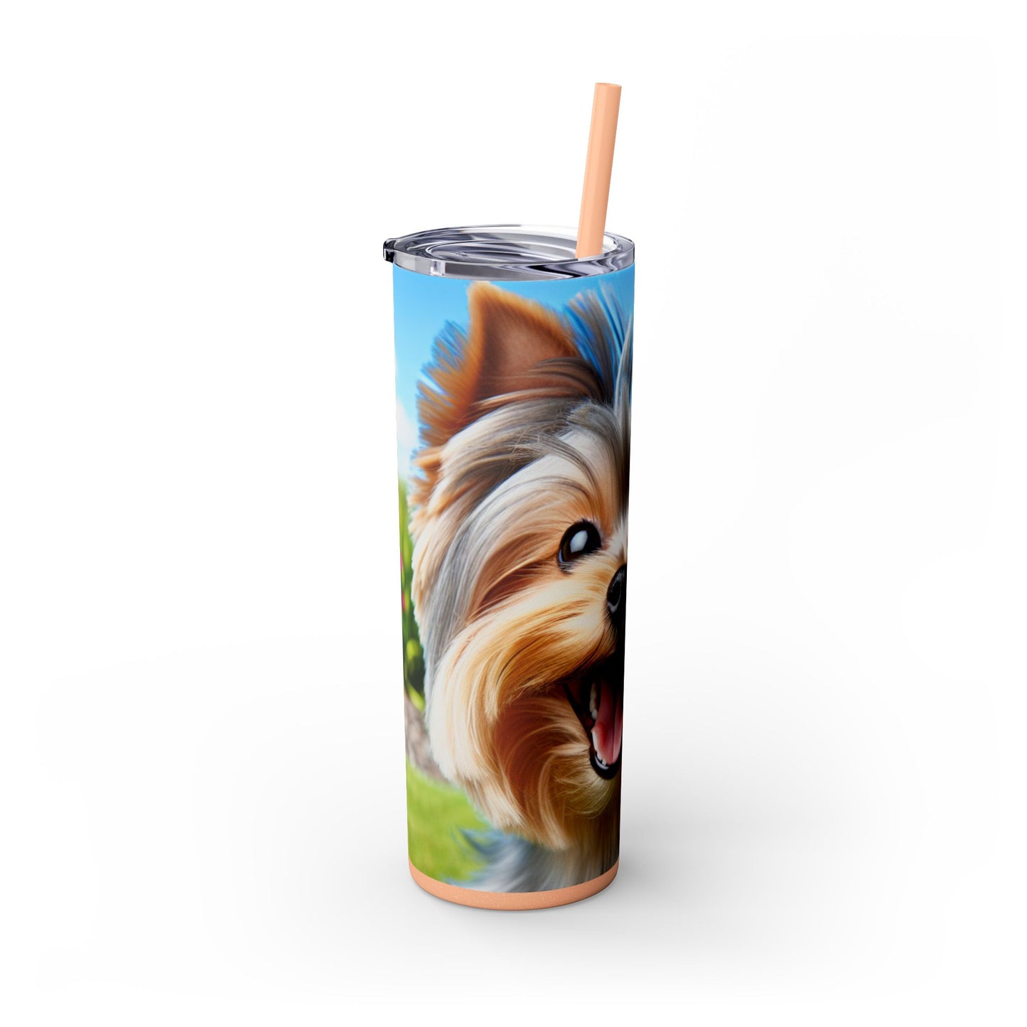 Australian Silky Terrier Tumbler with Straw, 20oz