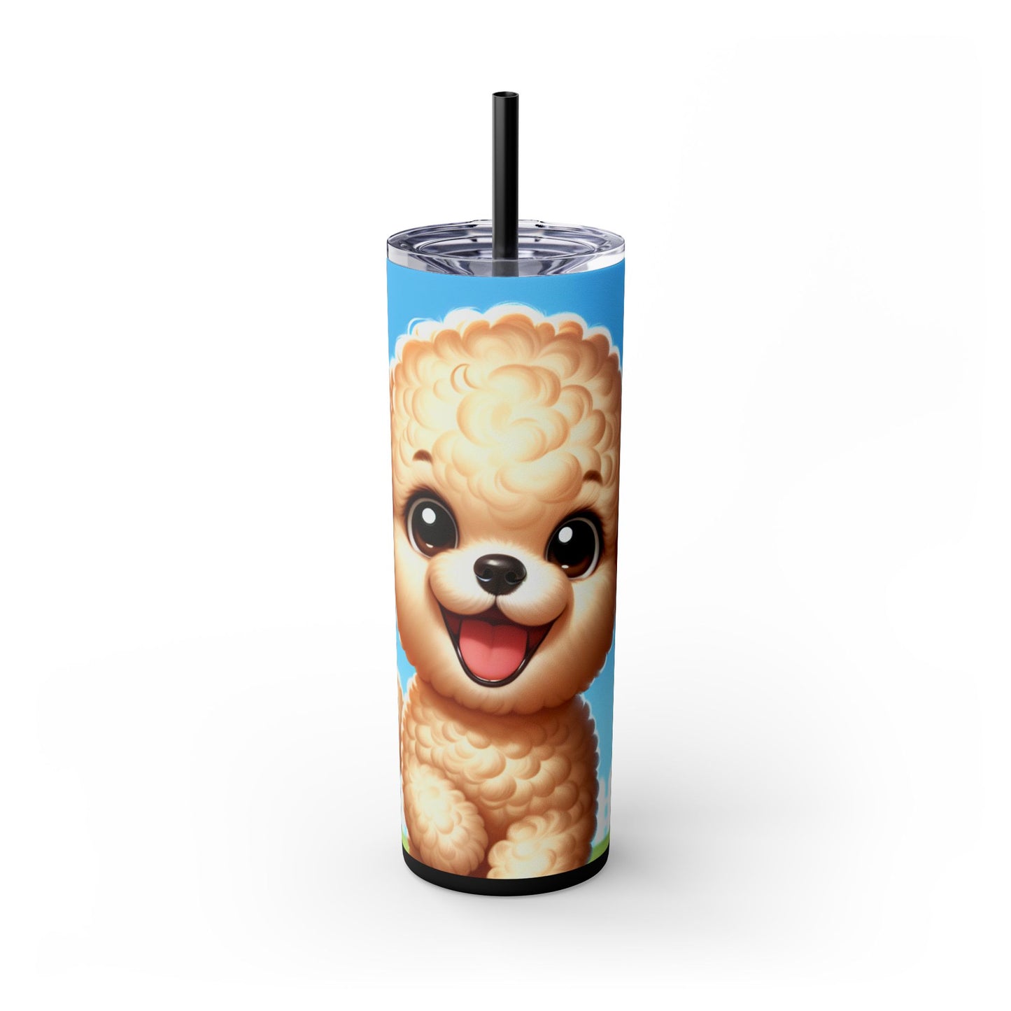 Miniature Poodle Tumbler with Straw, 20oz