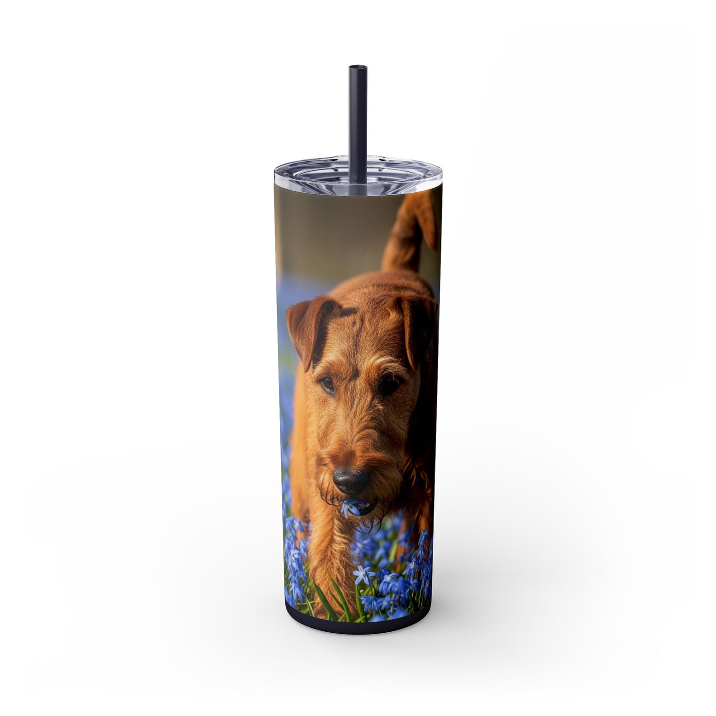 Irish Terrier Skinny Tumbler with Straw, 20oz