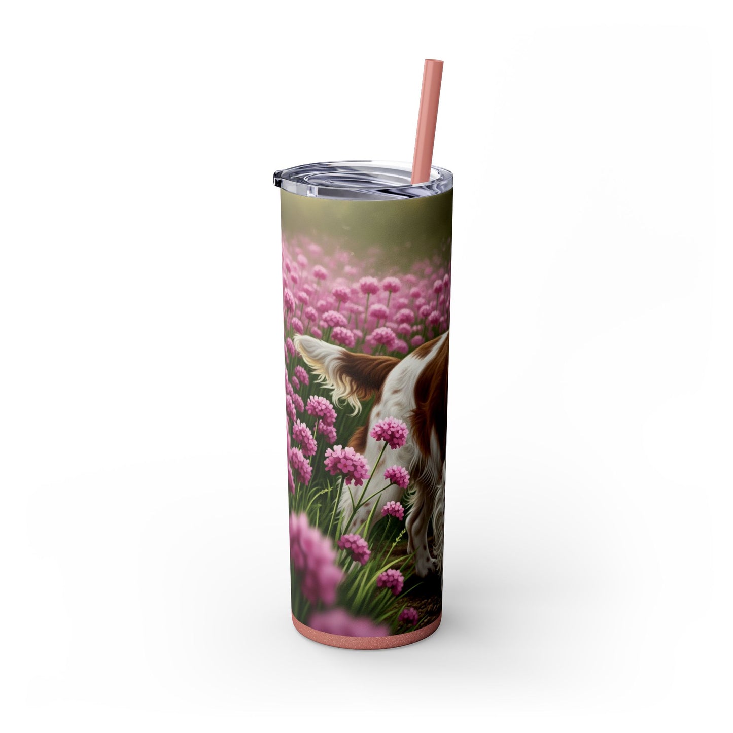 English Springer Spaniel Skinny Tumbler with Straw, 20oz