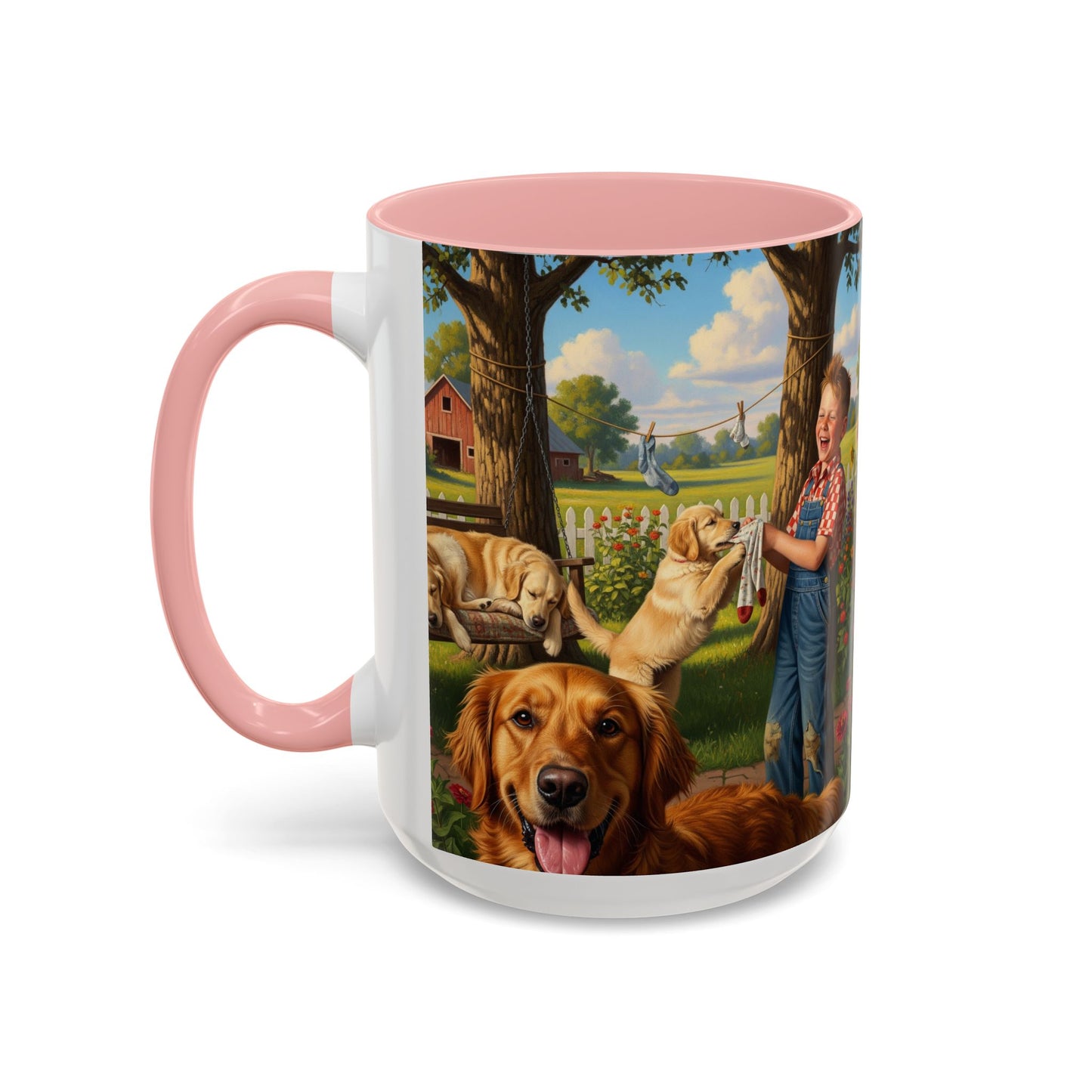 Golden Retriever Accent Coffee Mug - Perfect Gift for Dog Lovers