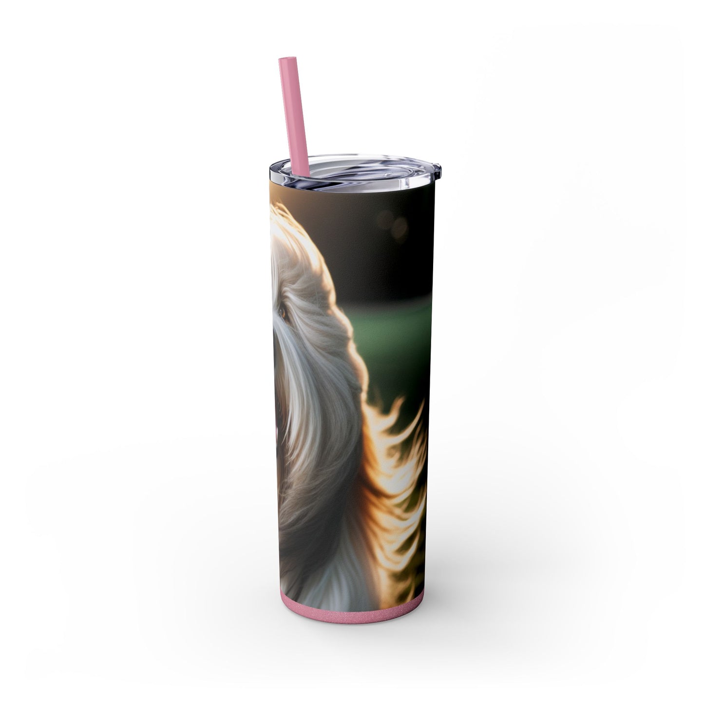 Bearded Collie Tumbler with Straw, 20oz