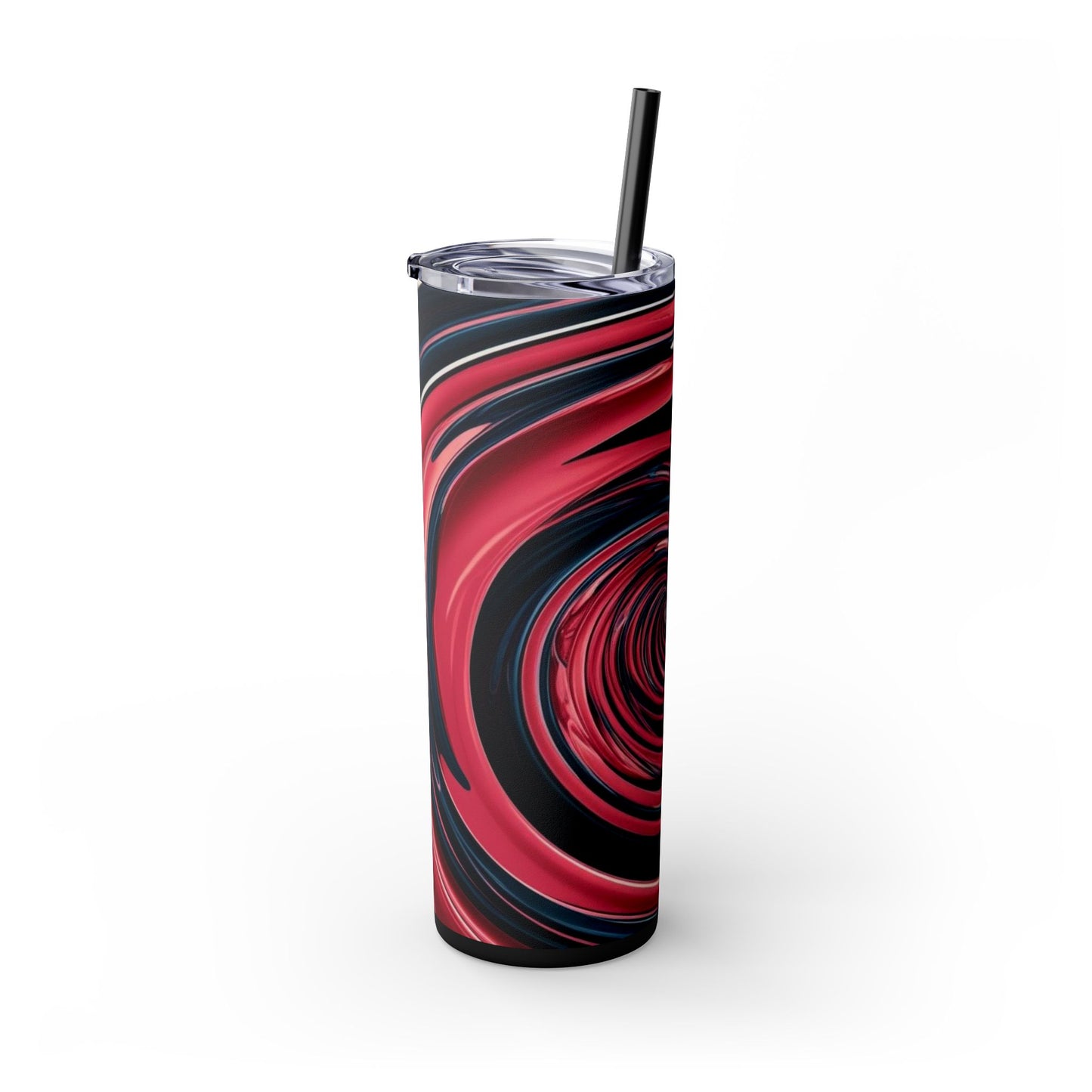 Optical Illusion Skinny Tumbler with Straw, 20oz