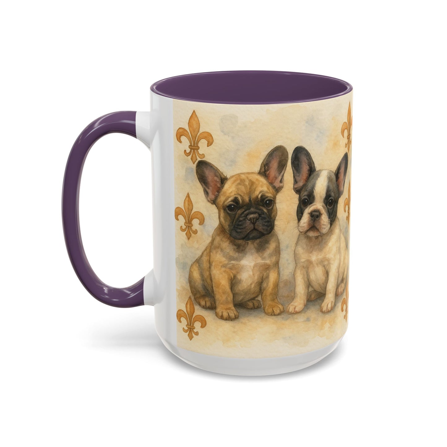 French Bulldog puppies Accent Coffee Mug - Perfect Gift for Dog Lovers