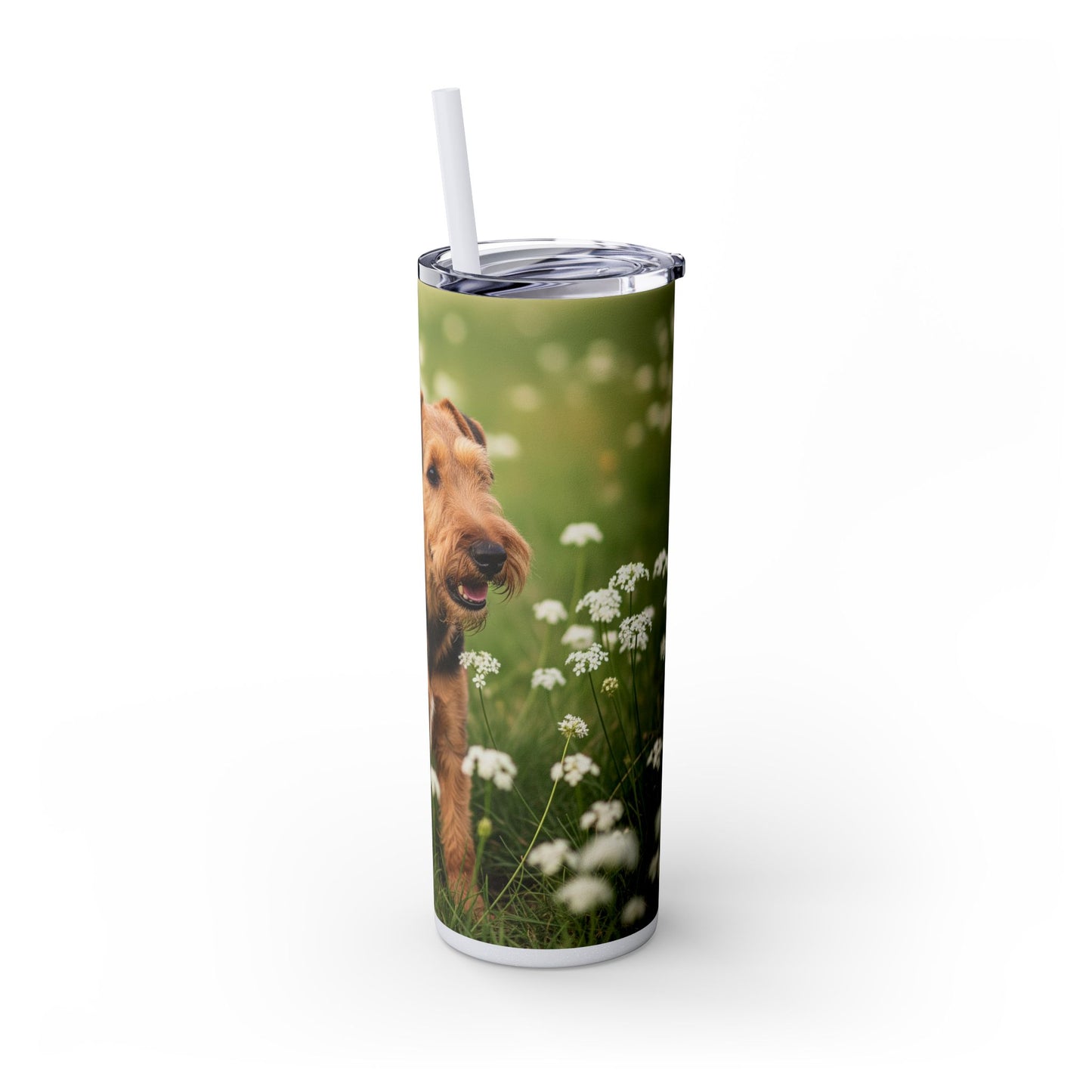 Lakeland Terrier Tumbler with Straw, 20oz