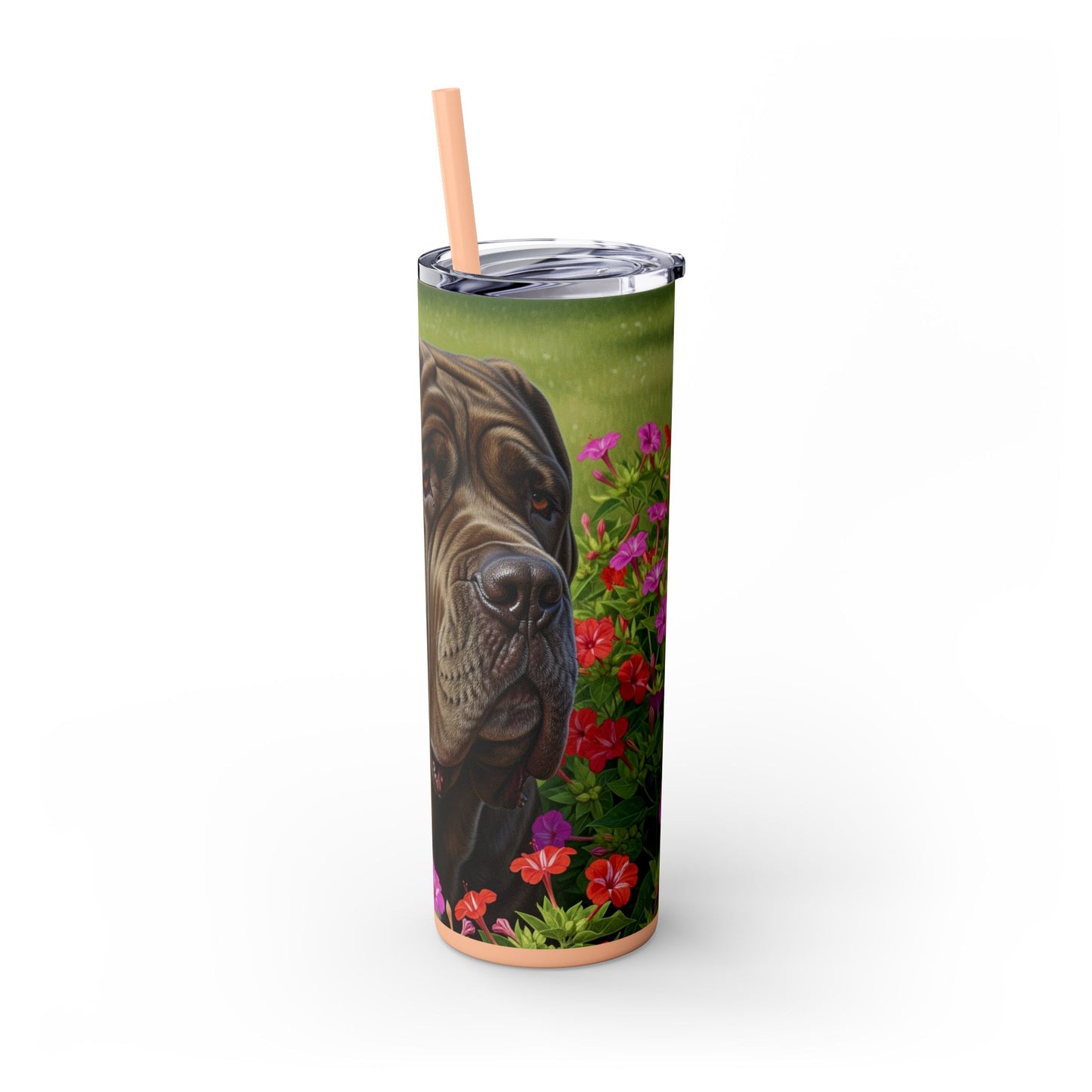 Neapolitan Mastiff Tumbler with Straw, 20oz