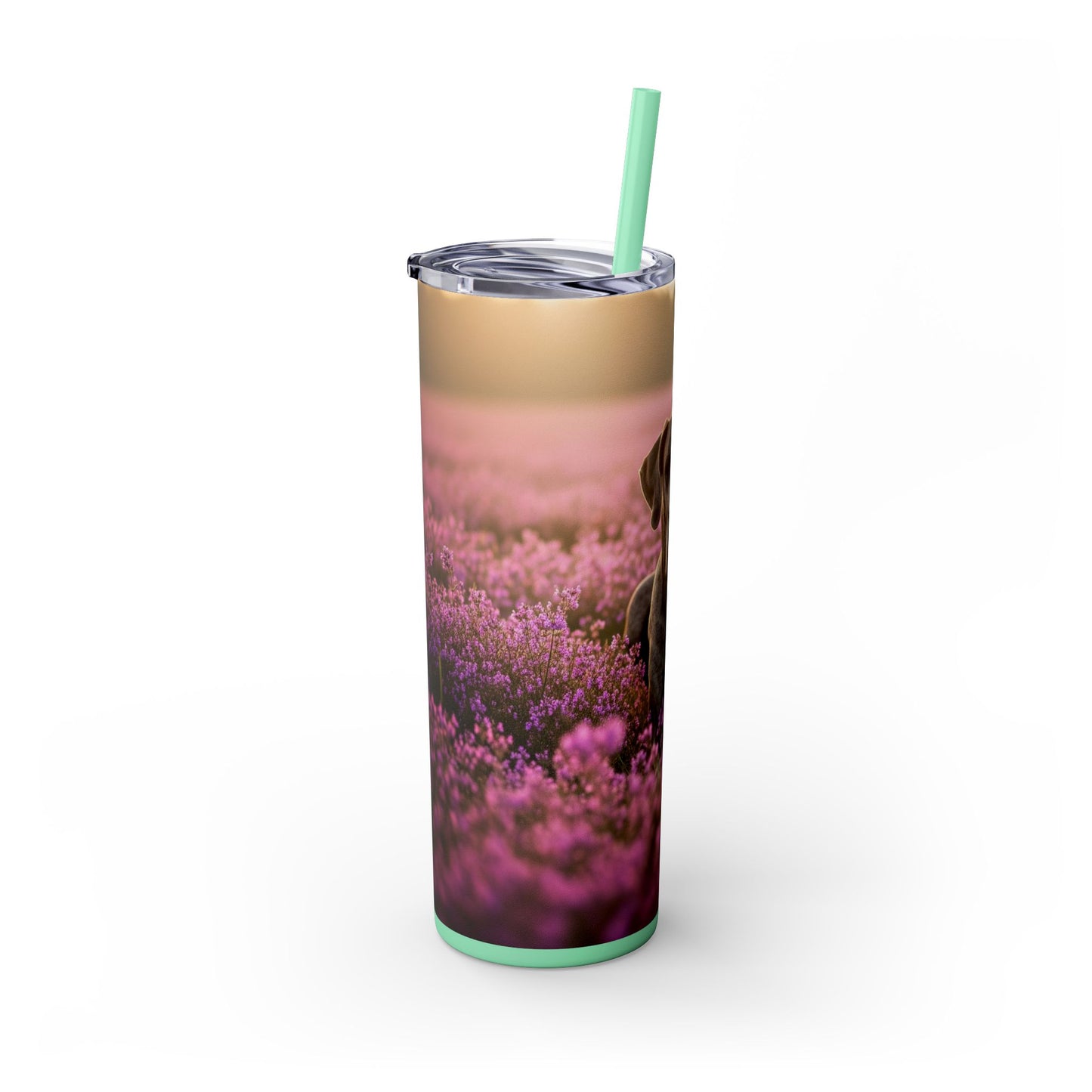 Great Dane Skinny Tumbler with Straw, 20oz