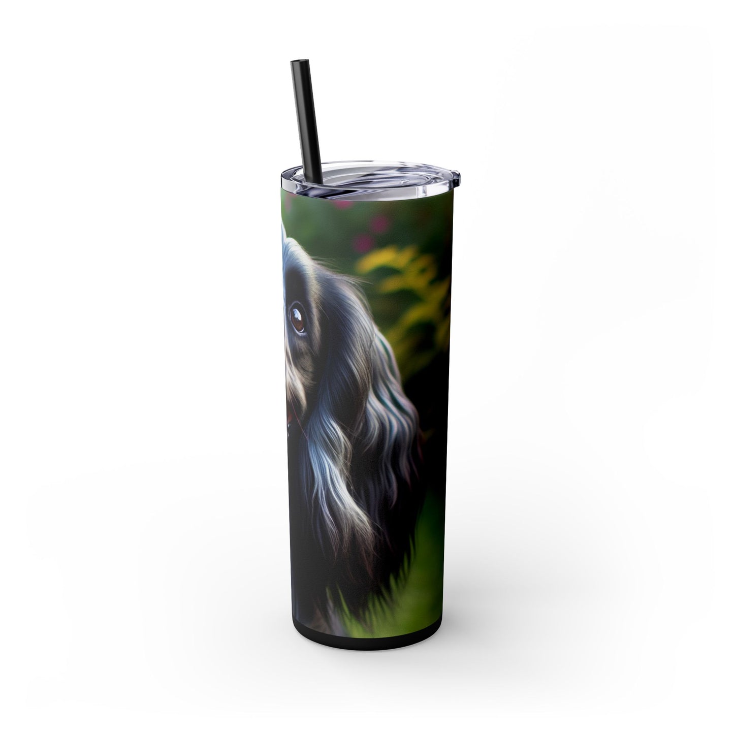 Blue Picardy Spaniel Tumbler with Straw, 20oz