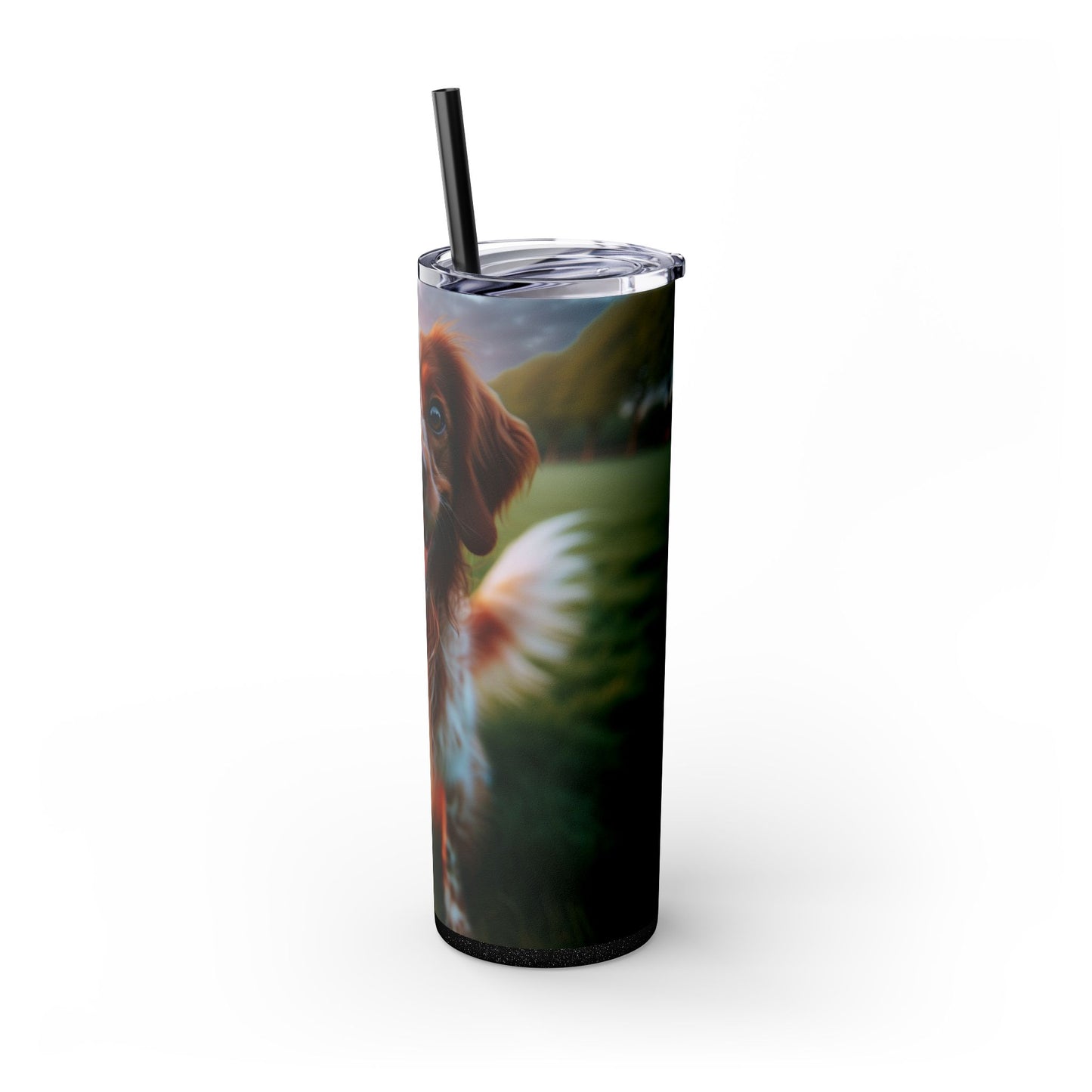 Brittany Dog Tumbler with Straw, 20oz