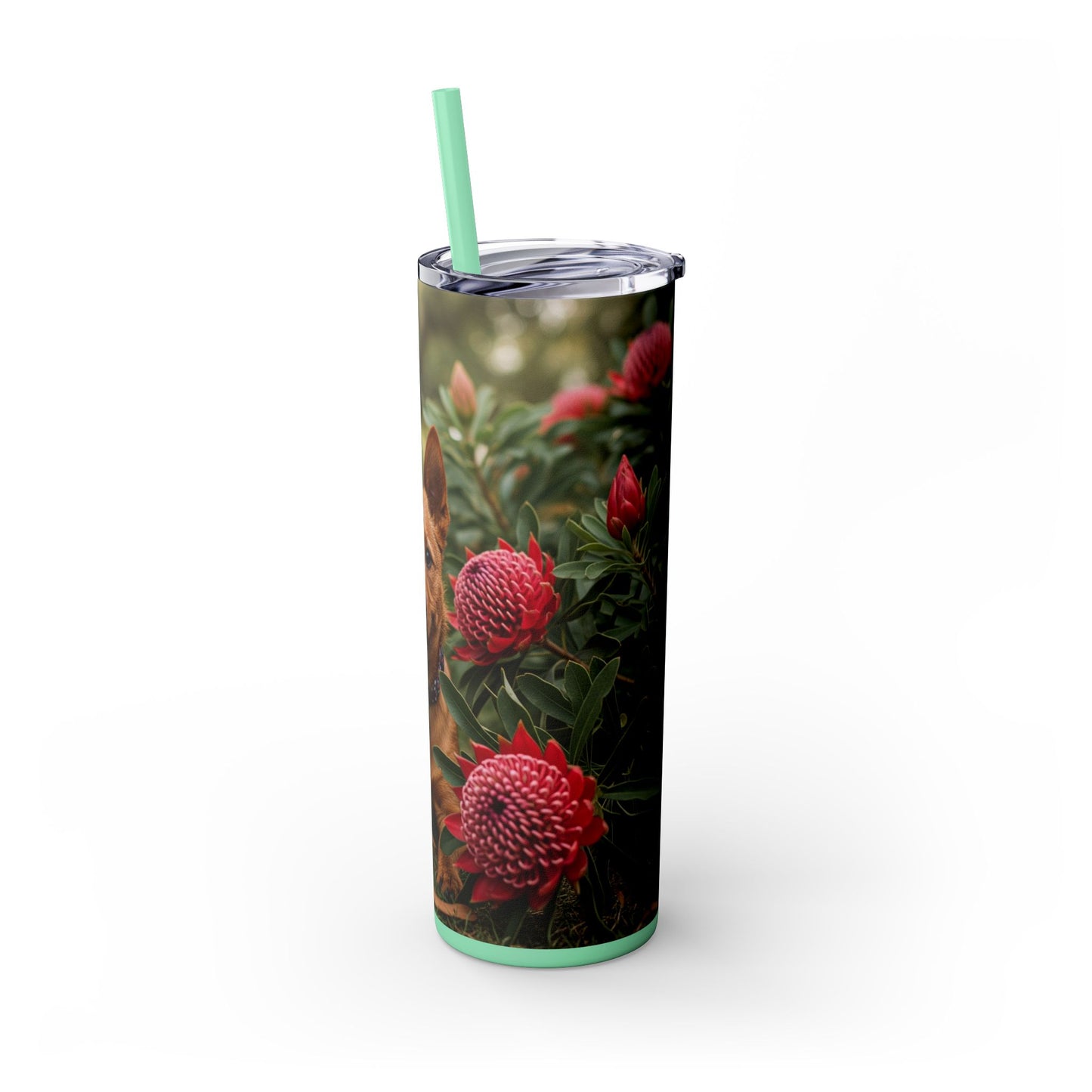 Australian Terrier Skinny Tumbler with Straw, 20oz