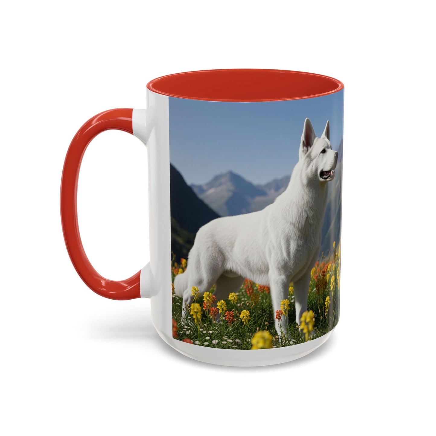 White Swiss Shepherd Dog Accent Coffee Mug - Perfect Gift for Dog Lovers