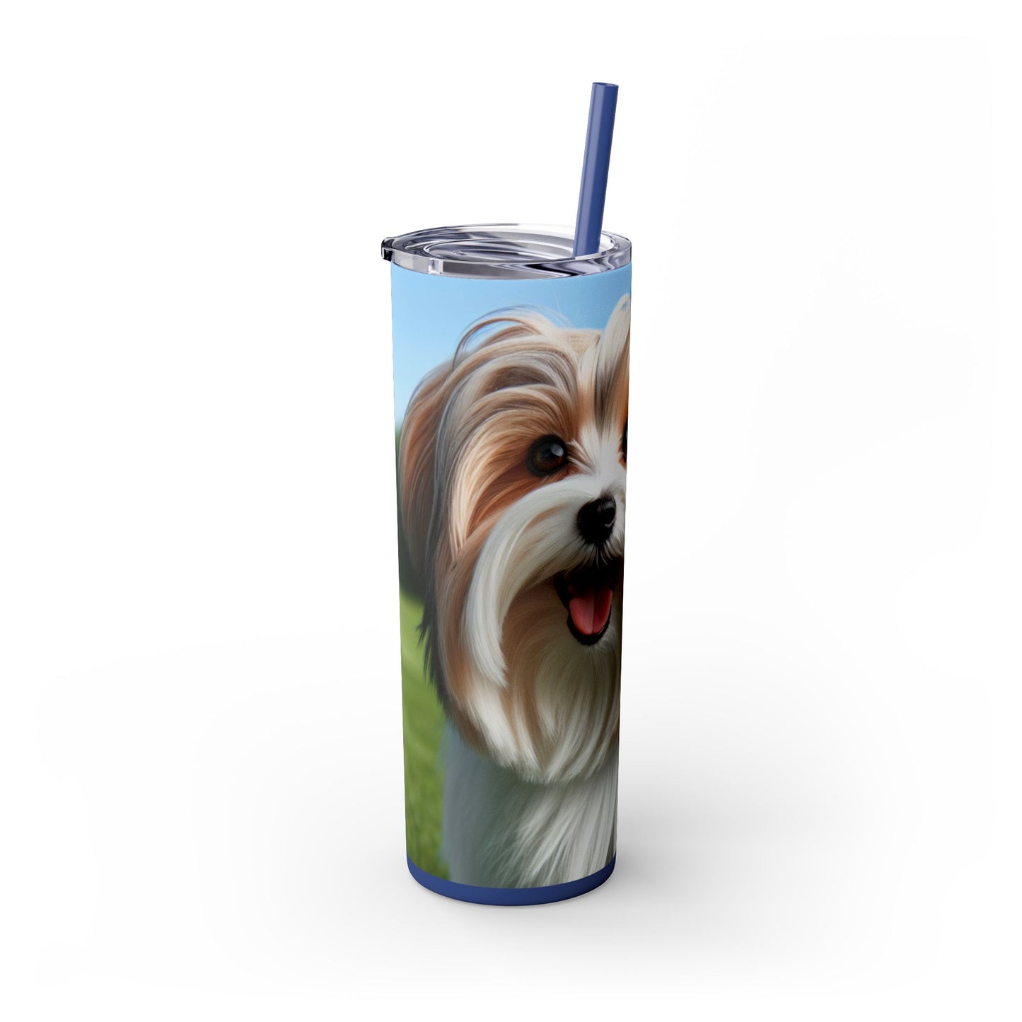 Biewer Terrier Tumbler with Straw, 20oz