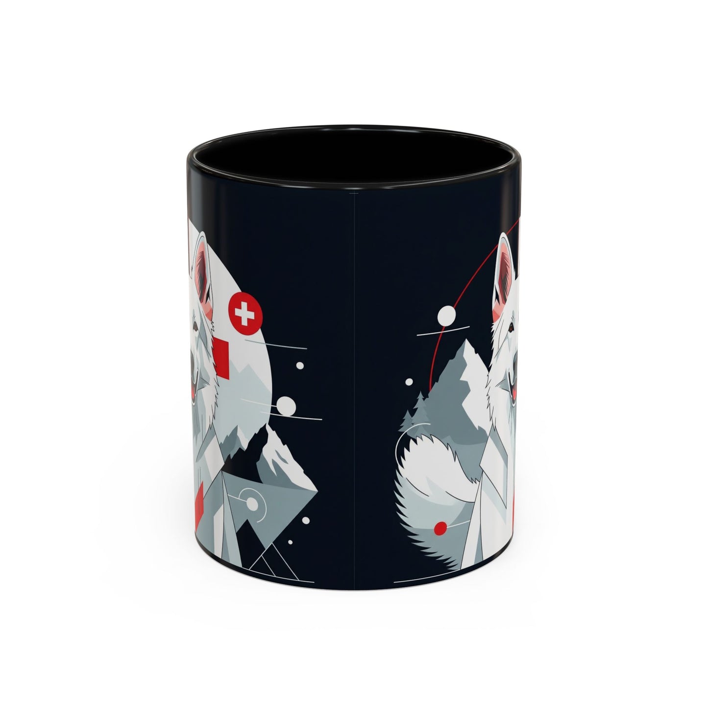 White Swiss Shepherd Dog Accent Coffee Mug - Perfect Gift for Dog Lovers