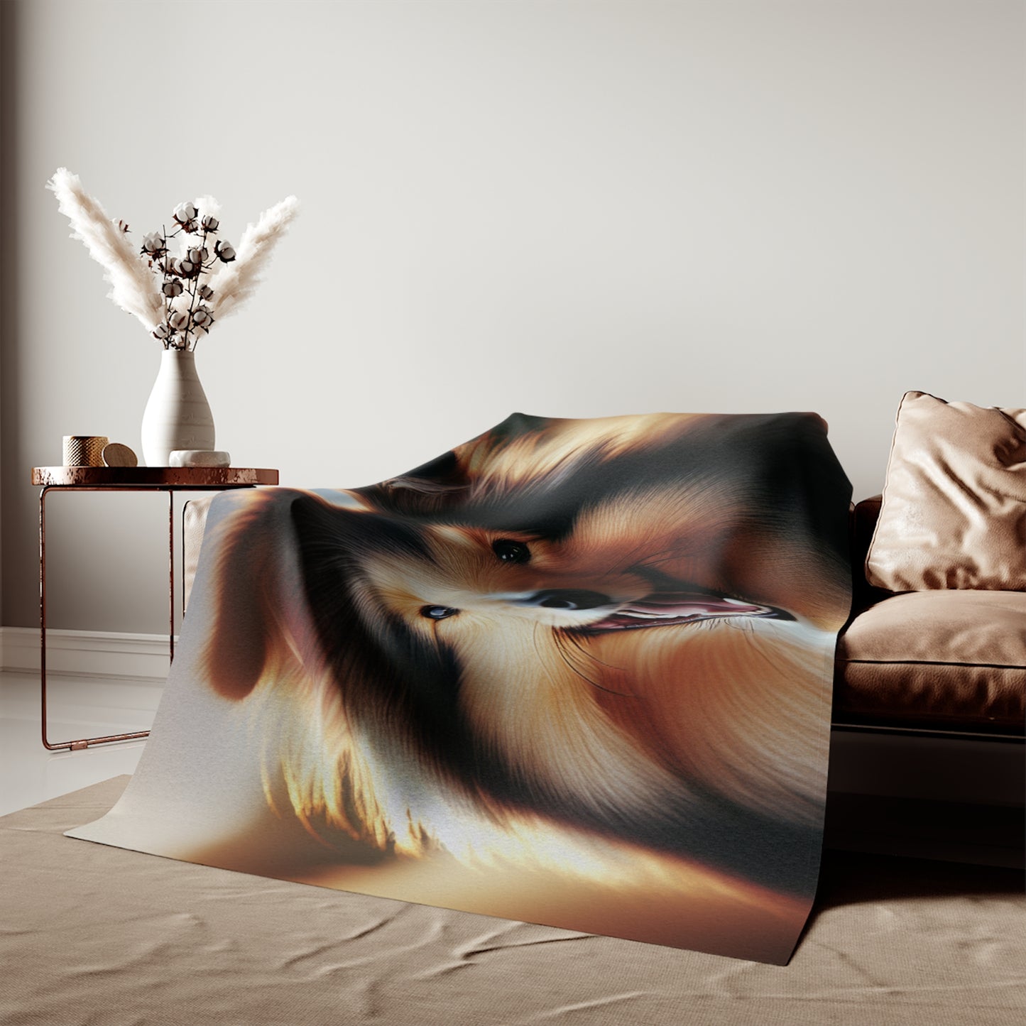 Collie Sweatshirt Blanket