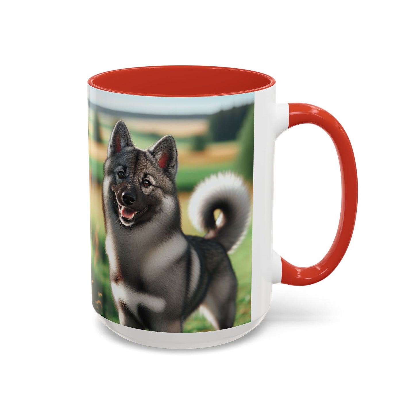 Norwegian Elkhound Accent Coffee Mug - Perfect Gift for Dog Lovers