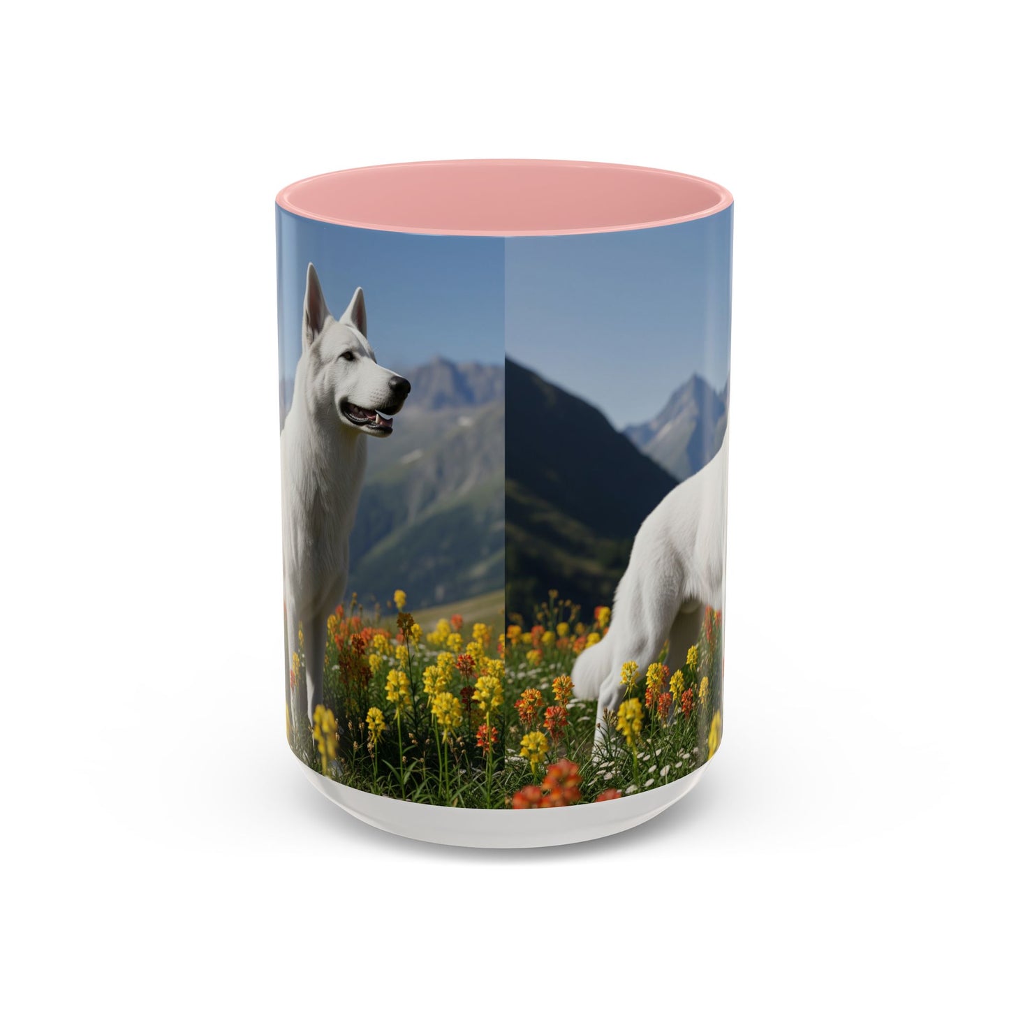 White Swiss Shepherd Dog Accent Coffee Mug - Perfect Gift for Dog Lovers