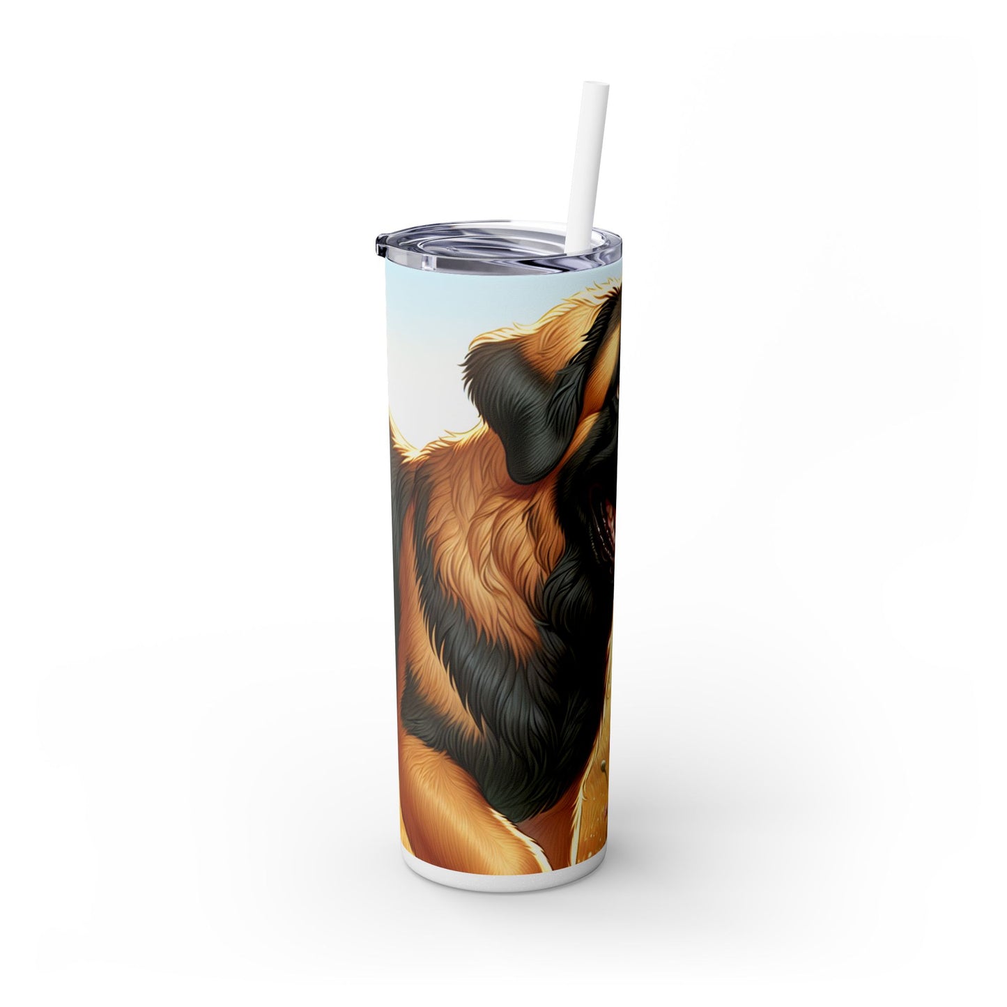 Spanish Mastiff Skinny Tumbler with Straw, 20oz