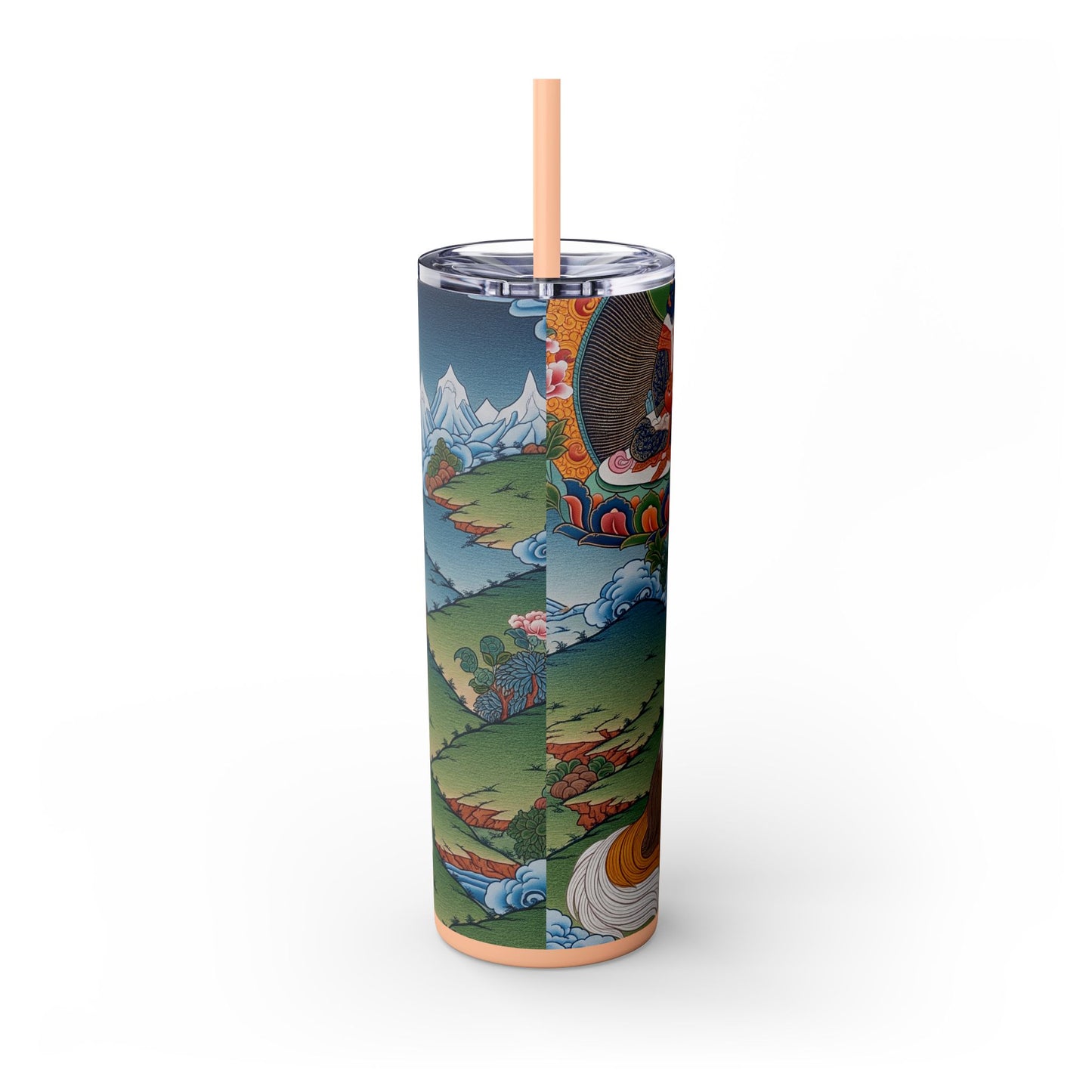Lhasa Apso Skinny Tumbler with Straw, 20oz