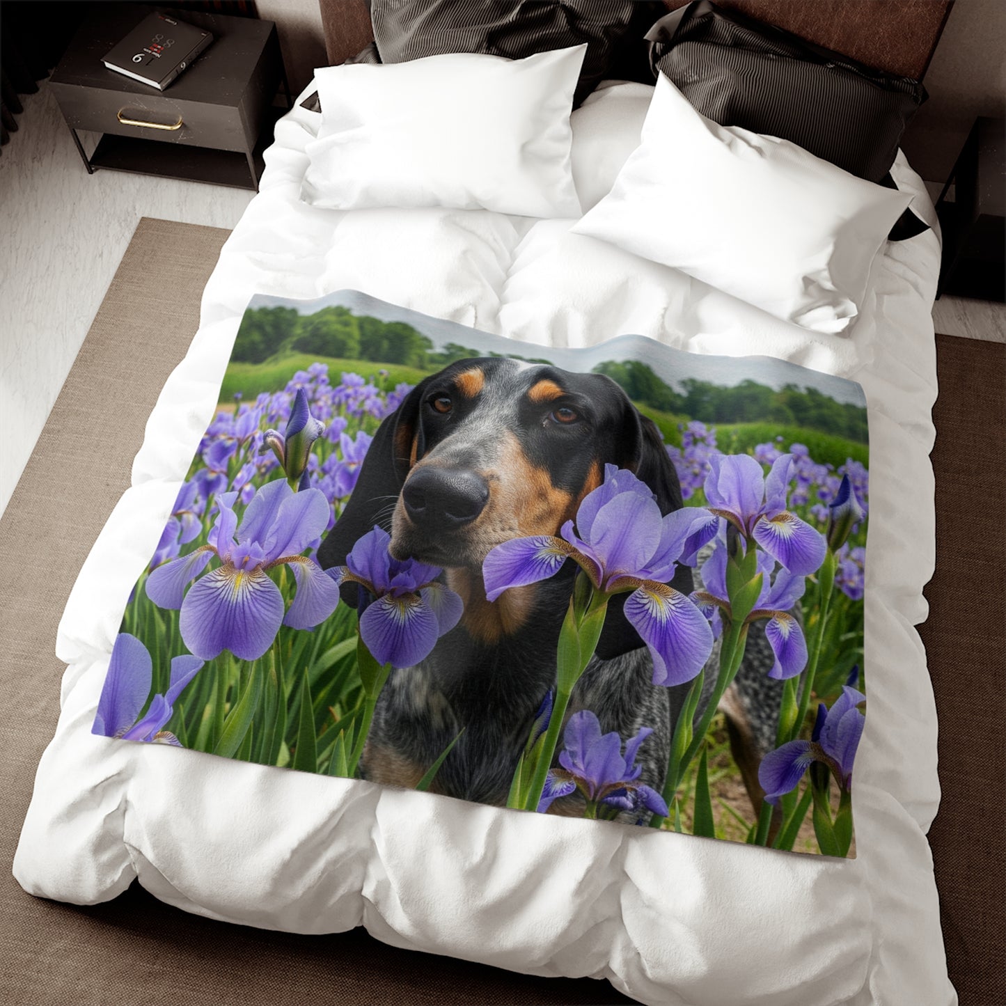 Bluetick Coonhound Sweatshirt Blanket