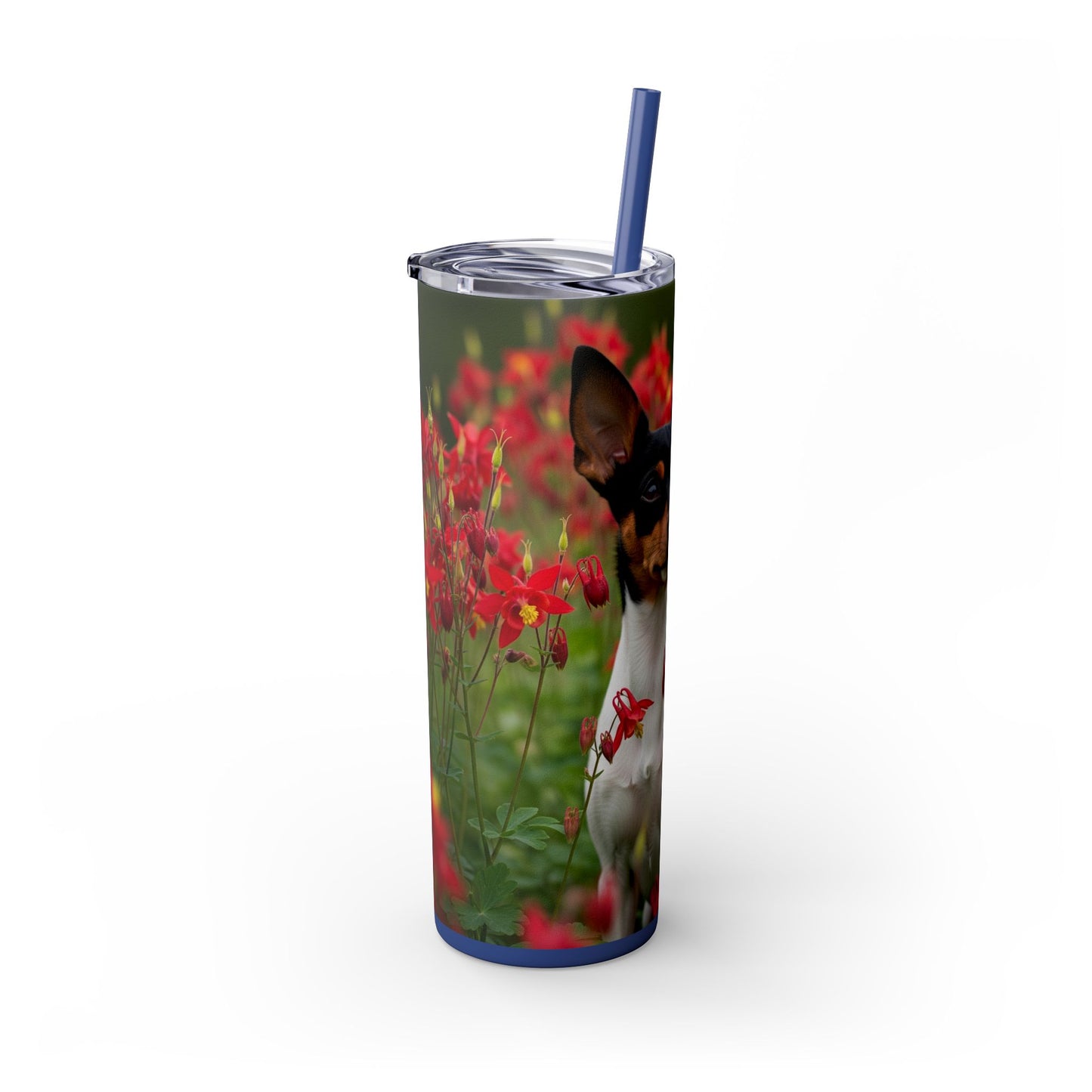Toy Fox Terrier Tumbler with Straw, 20oz
